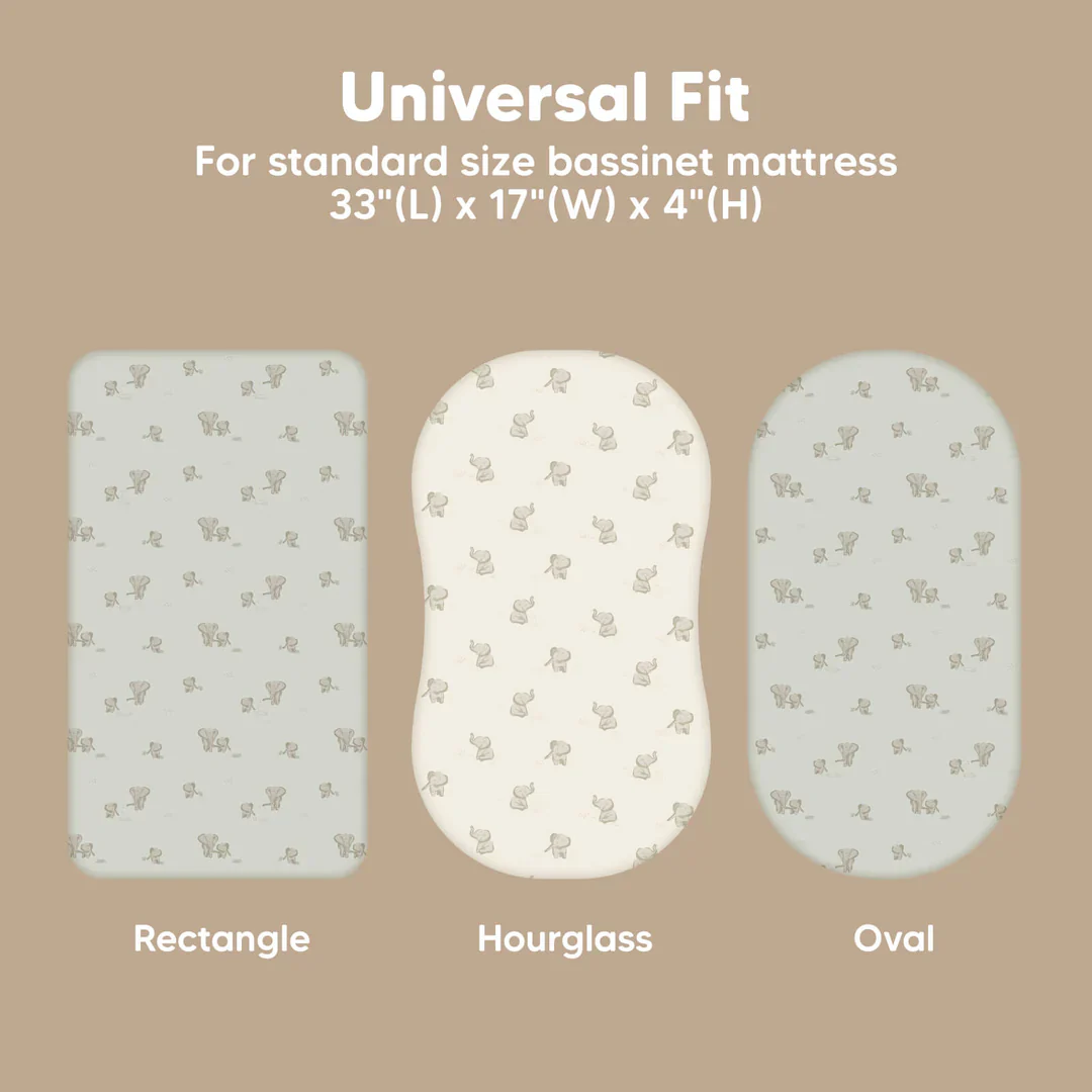 2 - Pack KeaBabies Isla Fitted Bassinet Sheets - Image 3