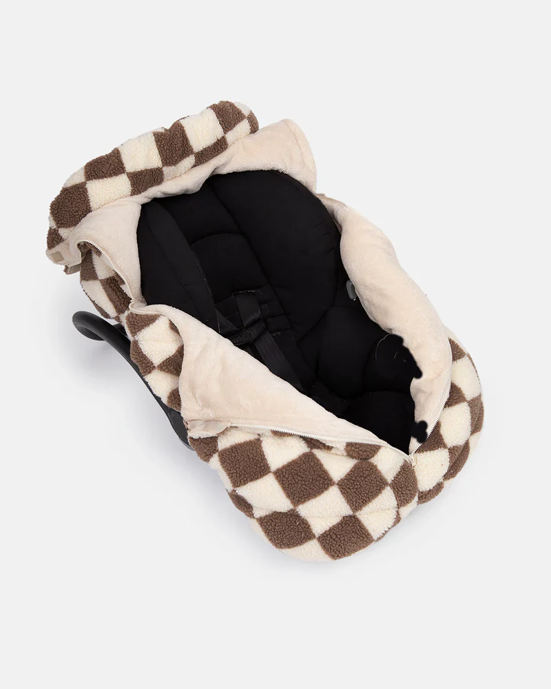 7 AM Enfant Car Seat Cocoon- Checker Berber - Image 4