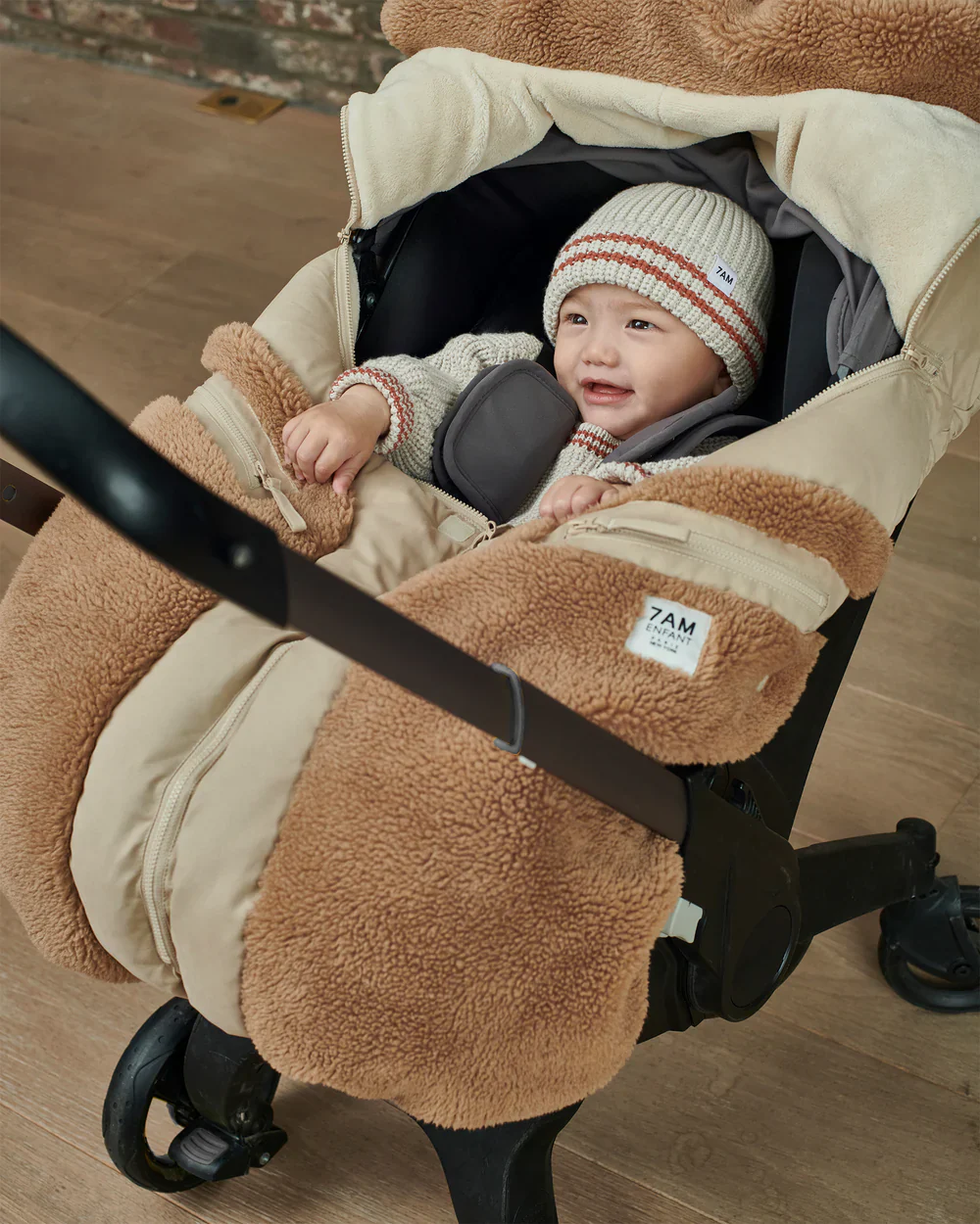 7 A.M. Car Seat Cocoon - Oat Cacao - Image 2