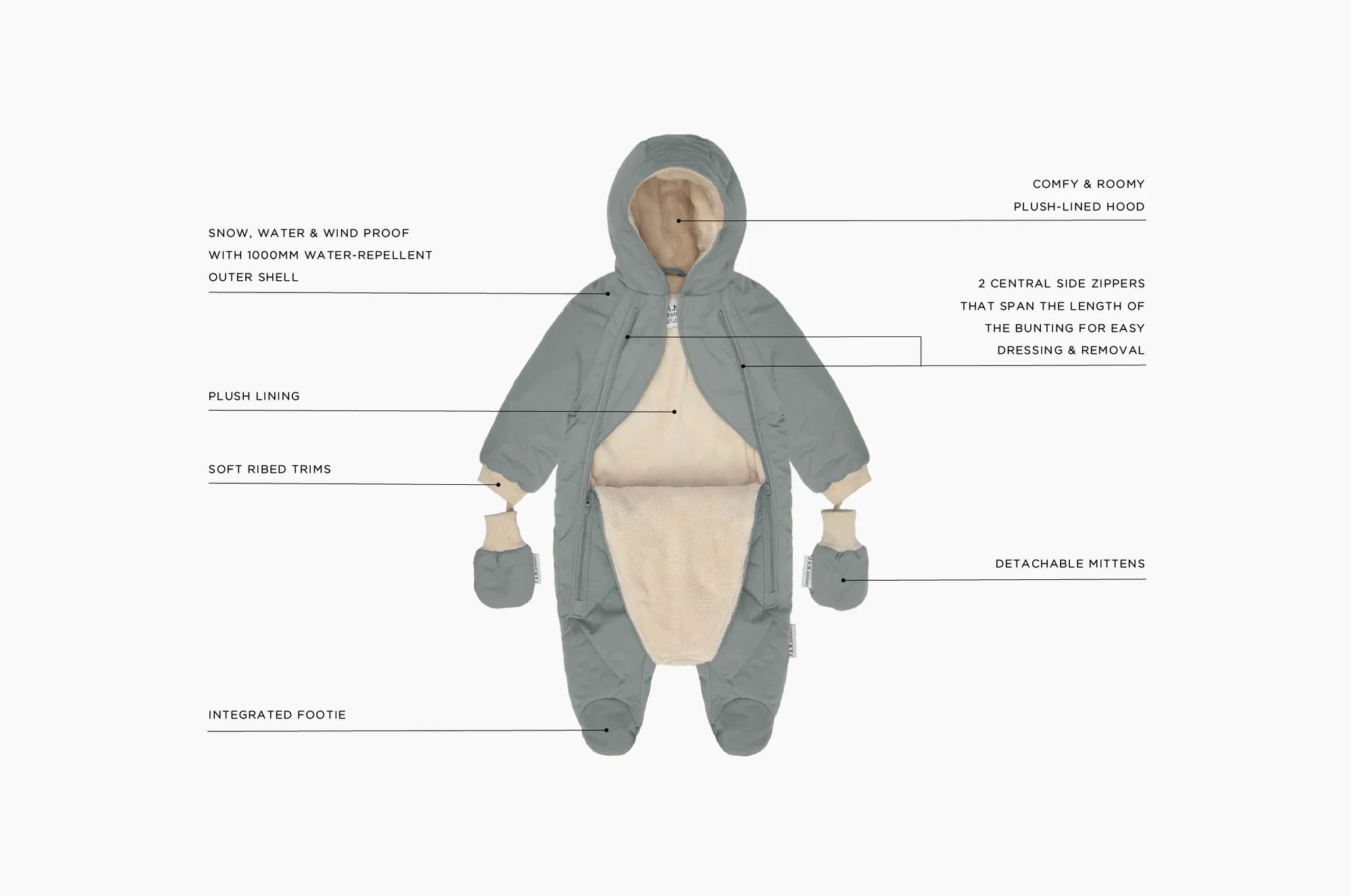 7 A.M. Enfant Benji Plush Snowsuit - Image 7