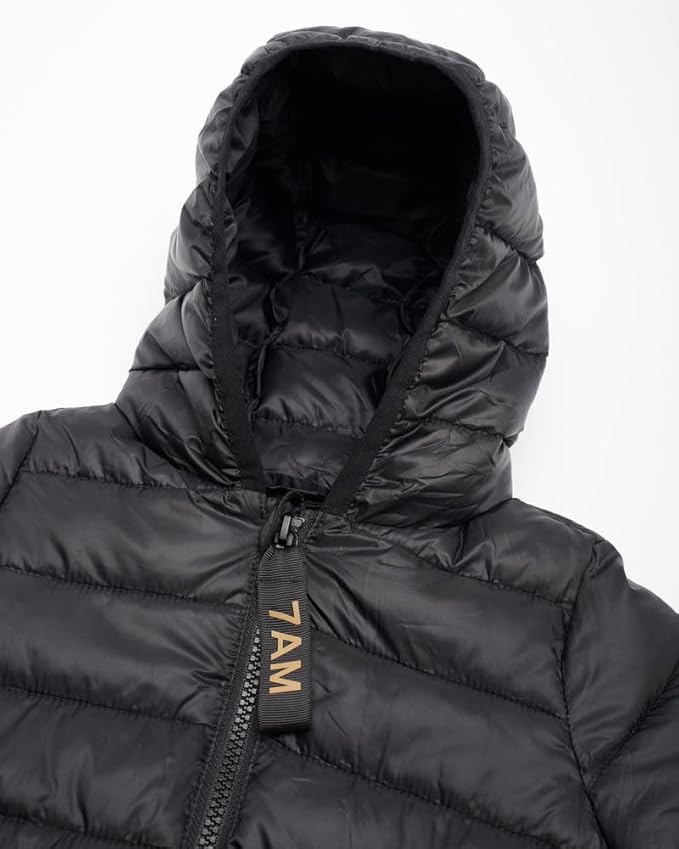 7 AM Roll Me Packable Puffer Jacket - Black - Image 5