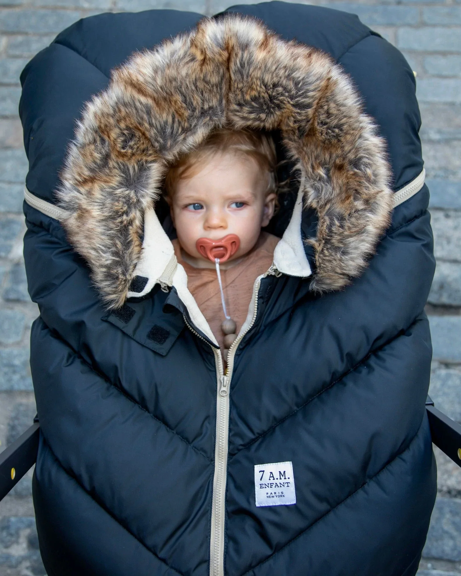 7AM Enfant Faux Fur Car Seat Cocoon - Image 13