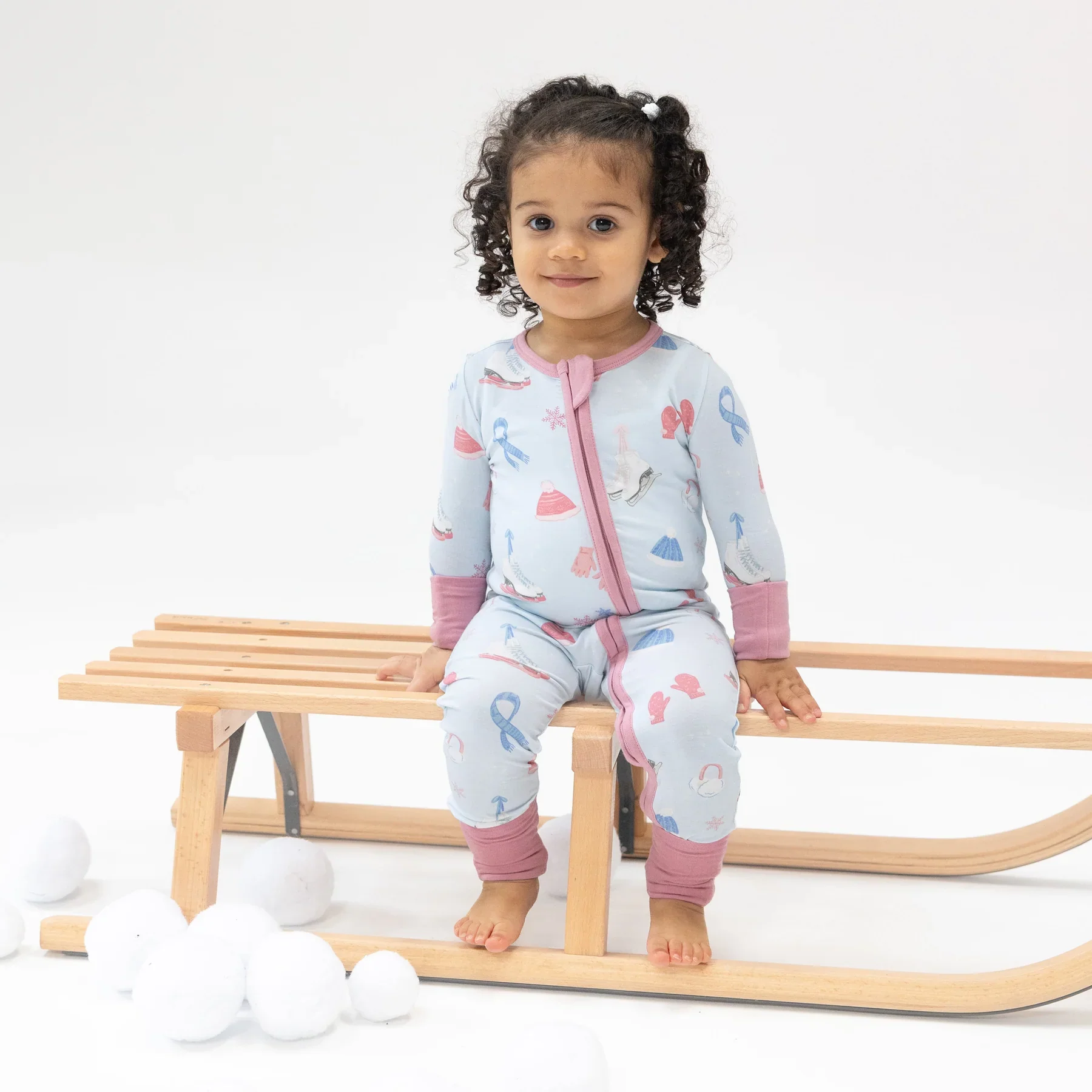 Angel Dear 2 Way Zipper Romper- Ice Skating - Image 2