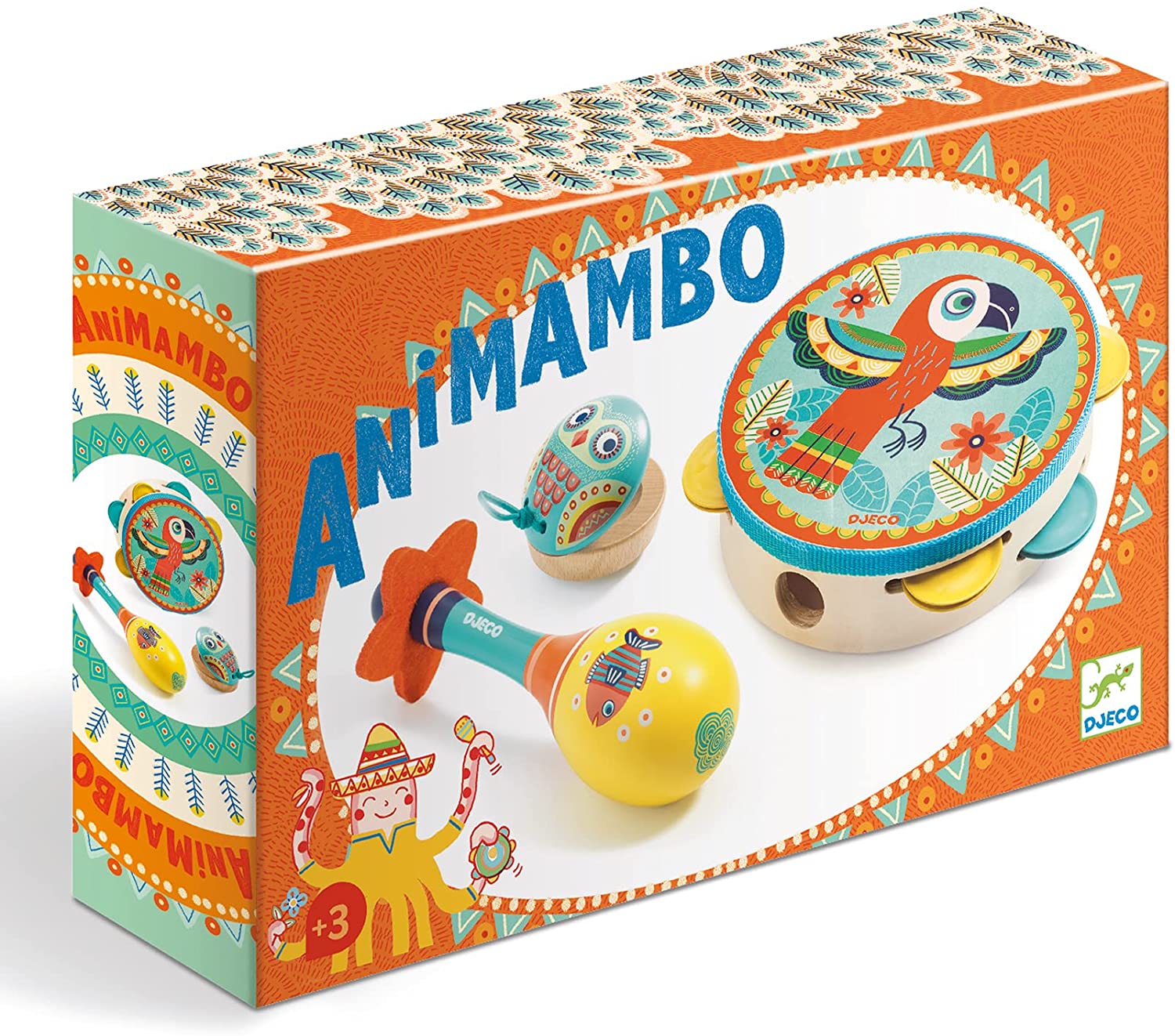 Djeco Animambo 3 Piece Tambourine Set - Image 3