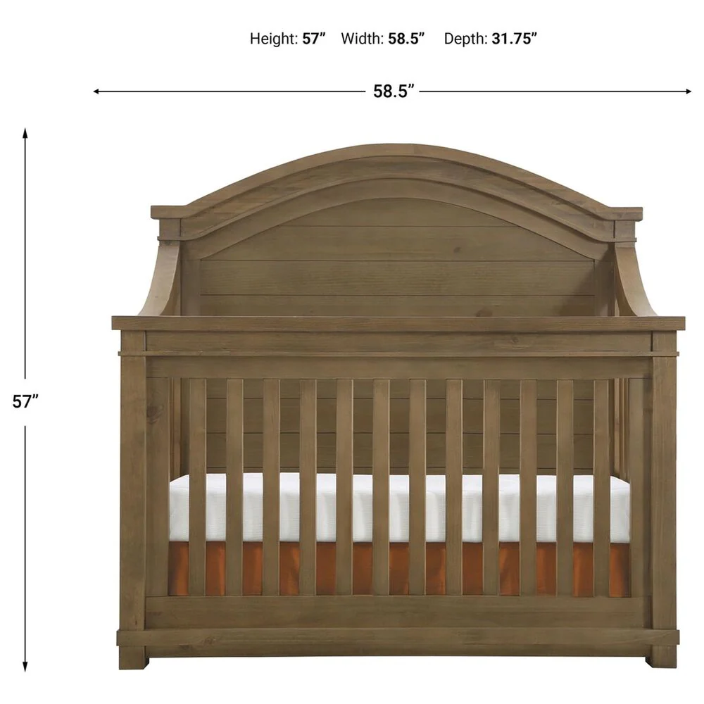 Baby Appleseed Rowan Arch Top Convertible Crib - Sandwash - Image 5
