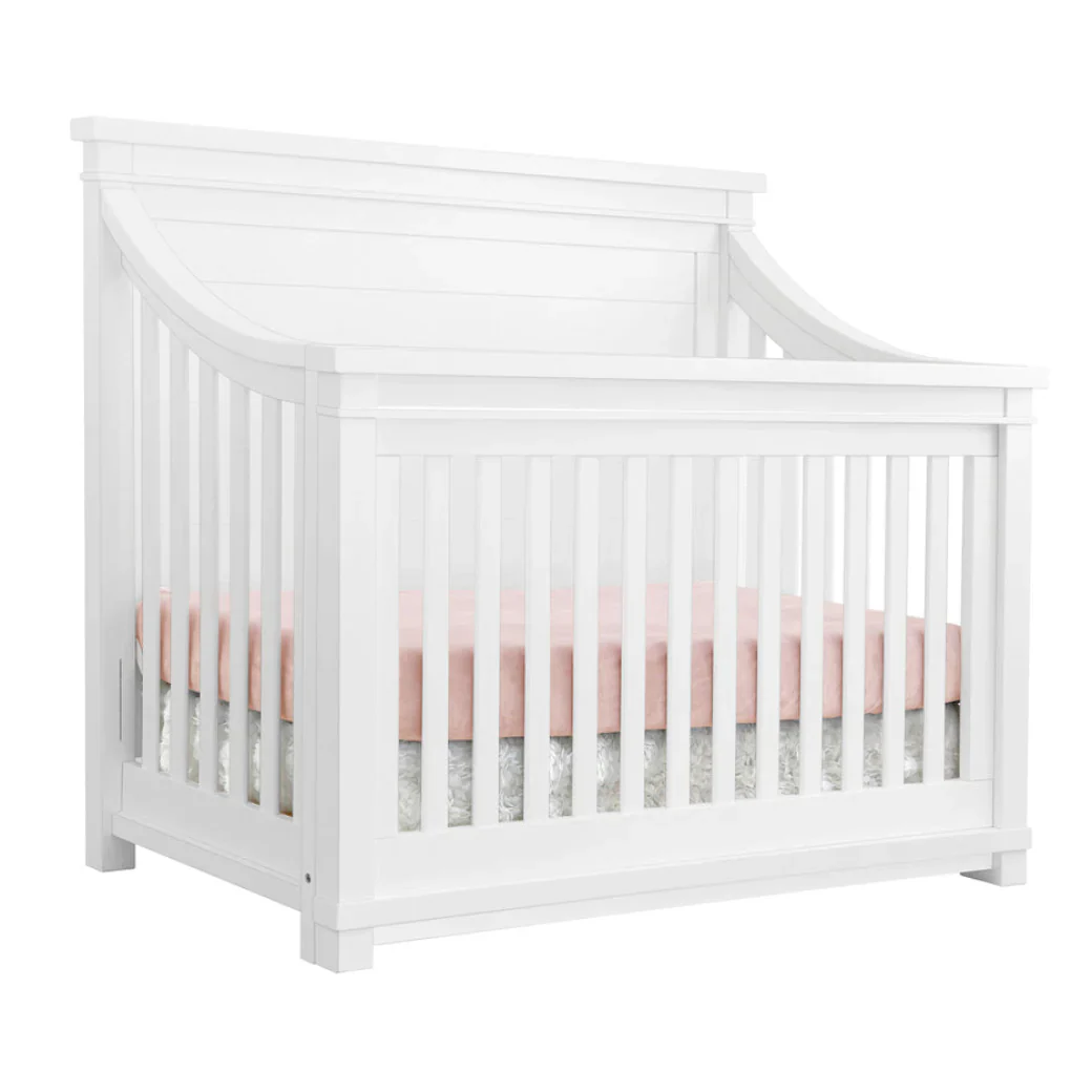 Baby Appleseed Rowan Flat Top Convertible Crib - Pure White