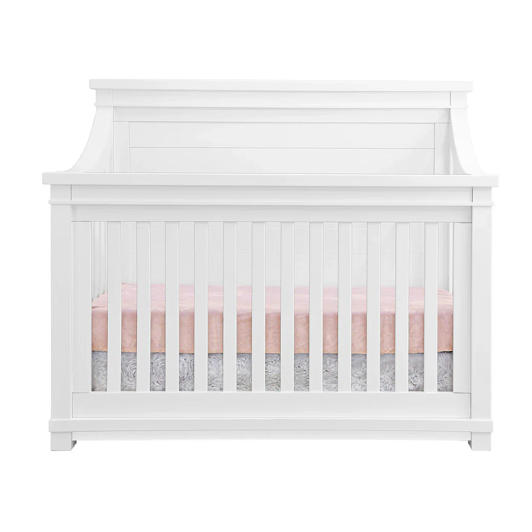 Baby Appleseed Rowan Flat Top Convertible Crib - Pure White - Image 3