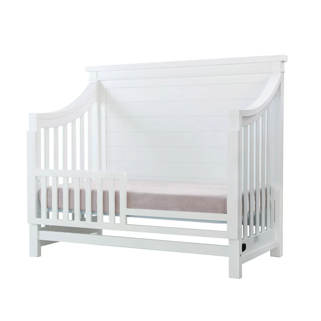 Baby Appleseed Rowan Flat Top Convertible Crib - Pure White - Image 4