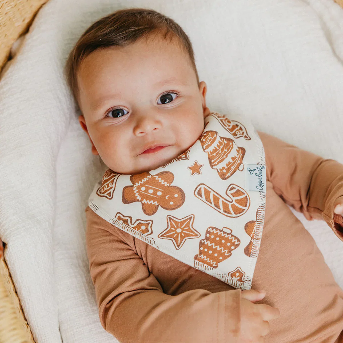 Baby Bandana Bibs- Gingerbread - Image 2