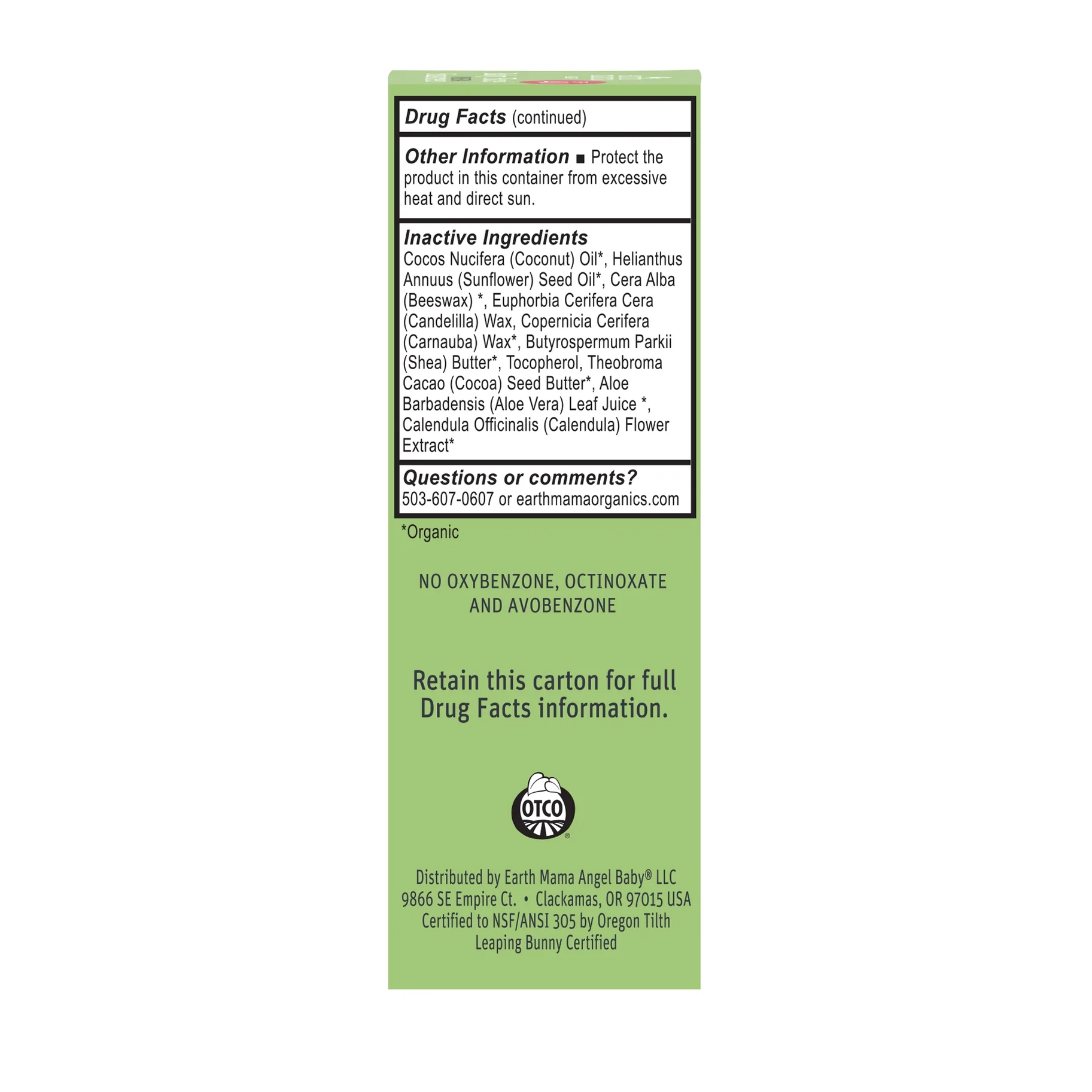 Earth Mama Baby Face Mineral Sunscreen Face Stick - SPF 40 - Image 4