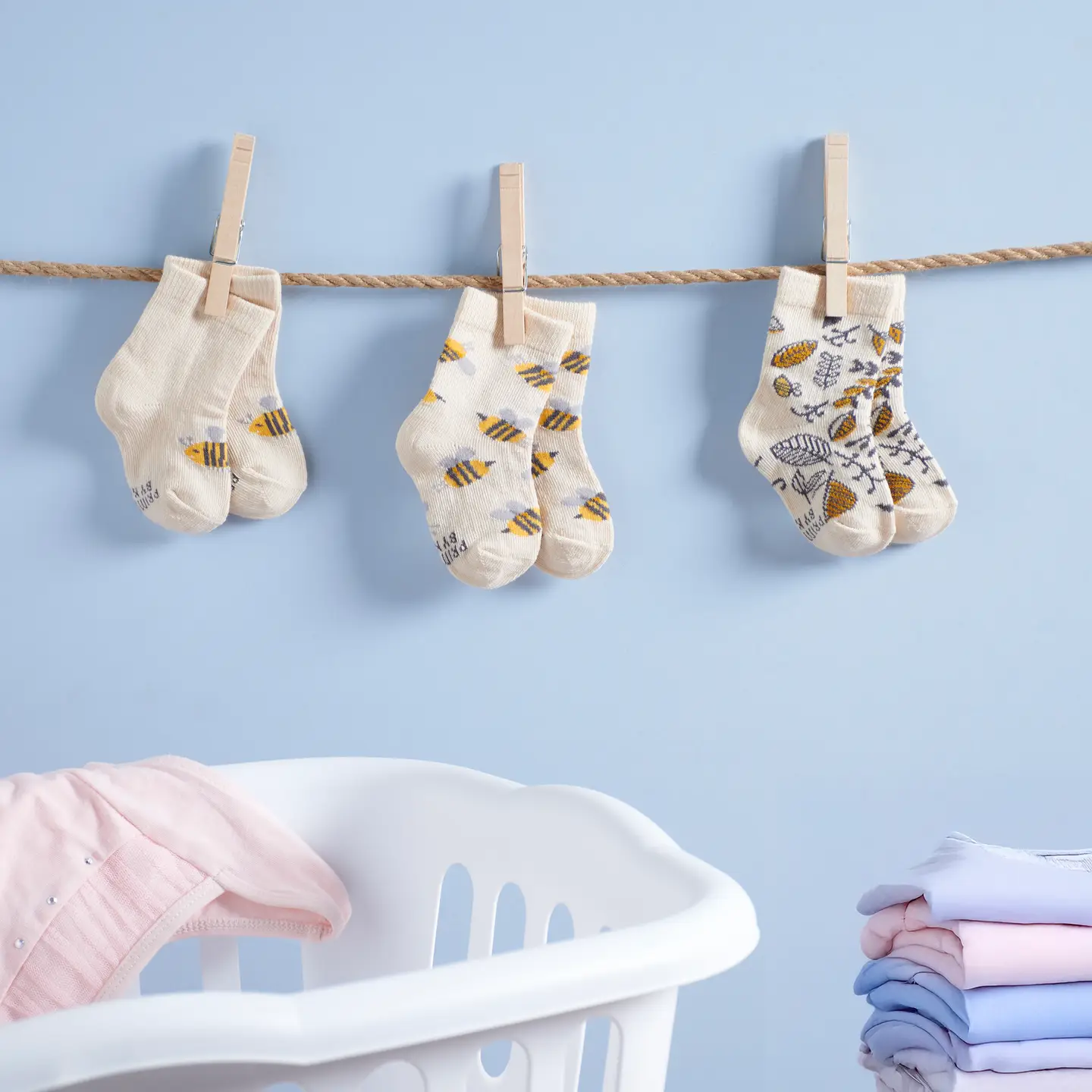 Baby Sock 3 pc set - Garden Bees - Image 3
