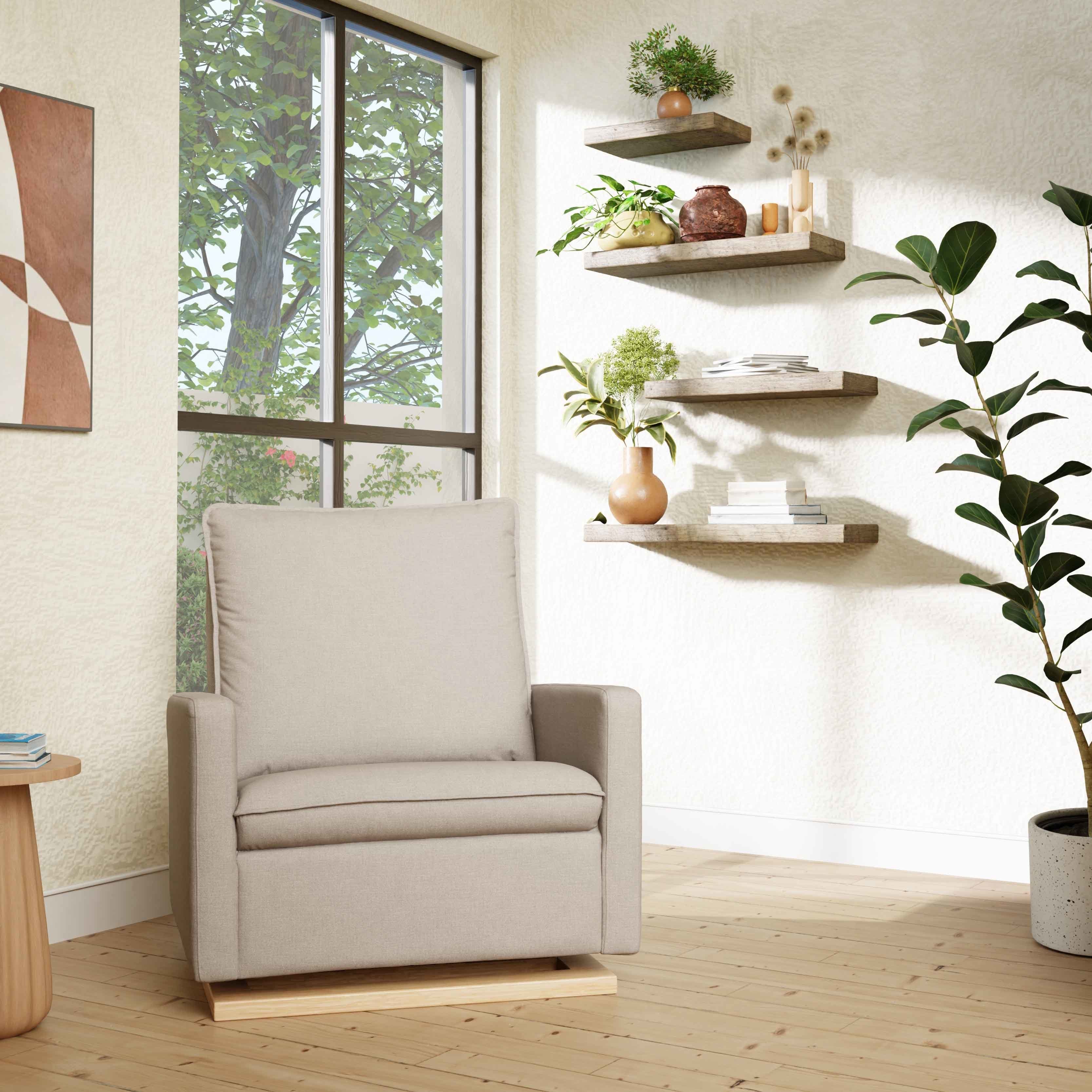 Babyletto Cali Pillowback Chair and a Half Glider in Eco-Performance Fabric | Water Repellent & Stain Resistant - Image 3