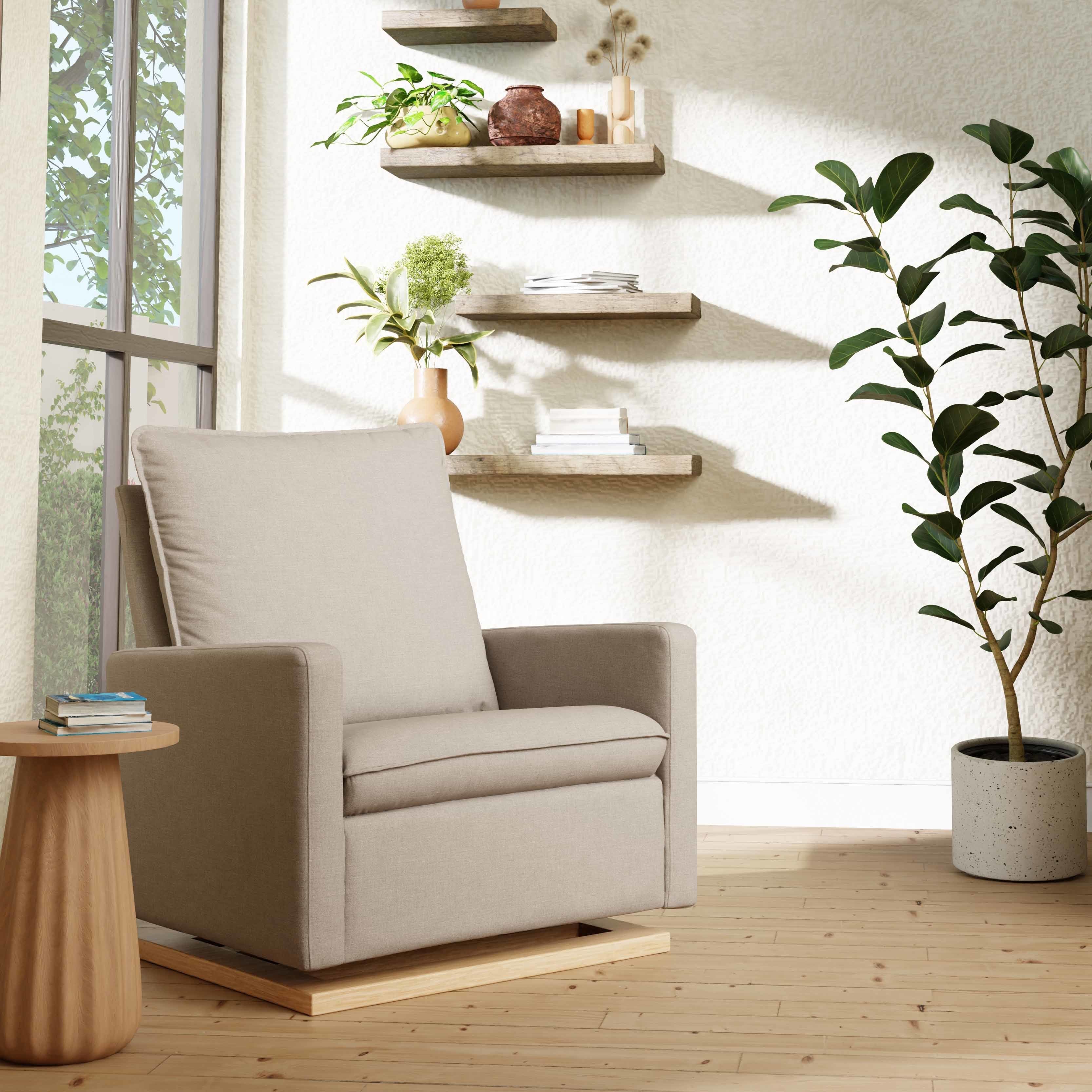 Babyletto Cali Pillowback Chair and a Half Glider in Eco-Performance Fabric | Water Repellent & Stain Resistant - Image 4
