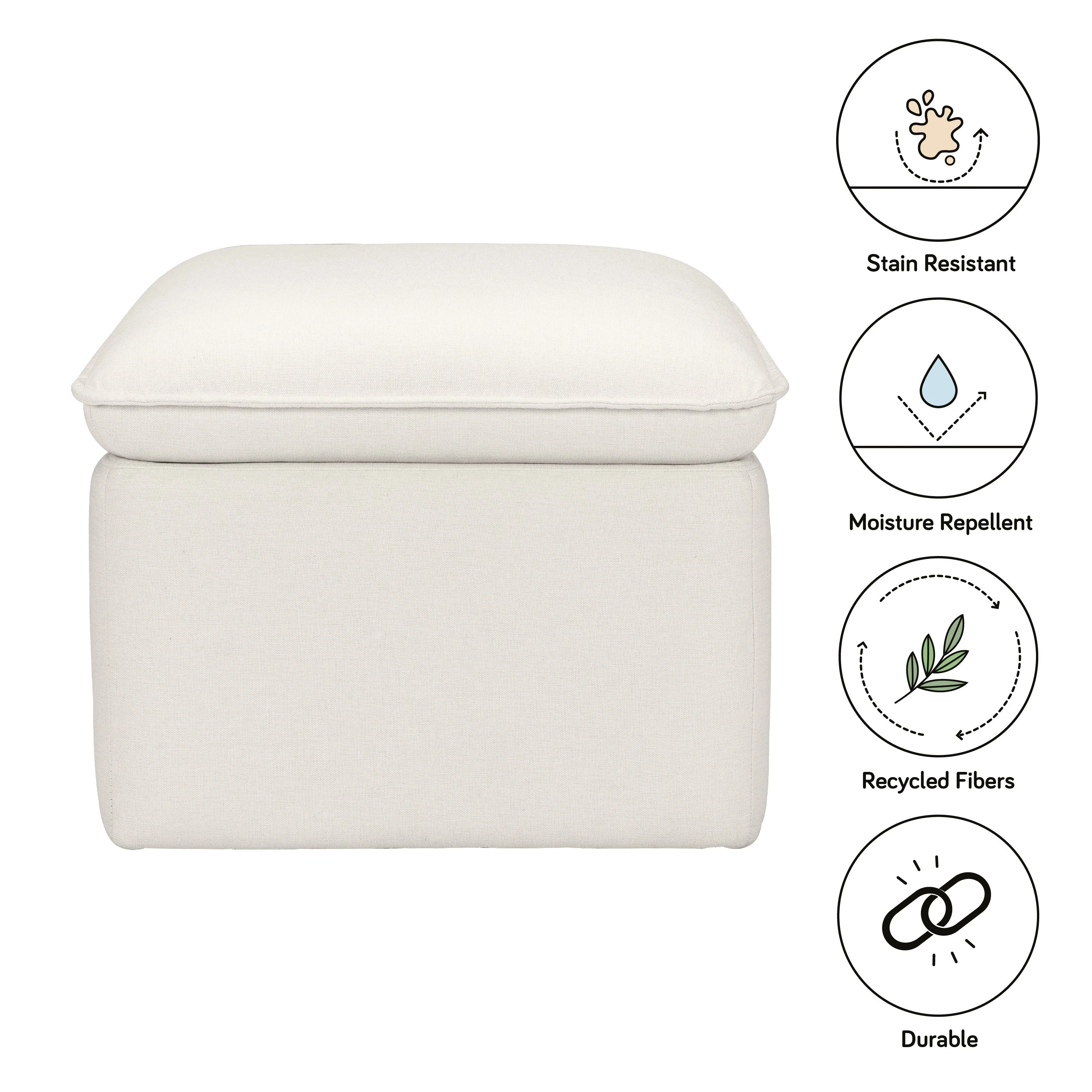 Babyletto Cali Storage Ottoman in Eco-Performance Fabric | Water Repellent & Stain Resistant - Image 30