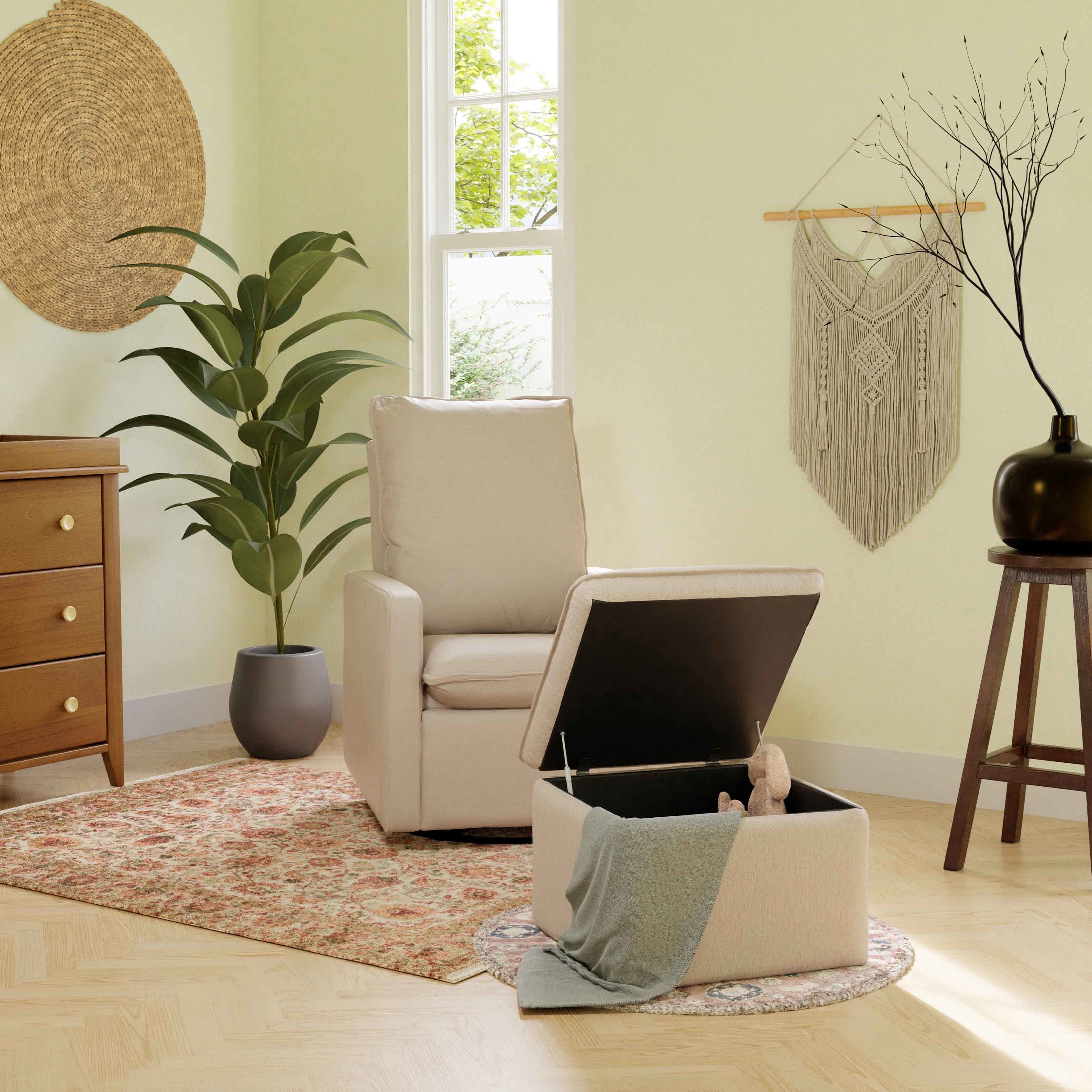 Babyletto Cali Storage Ottoman in Eco-Performance Fabric | Water Repellent & Stain Resistant - Image 9