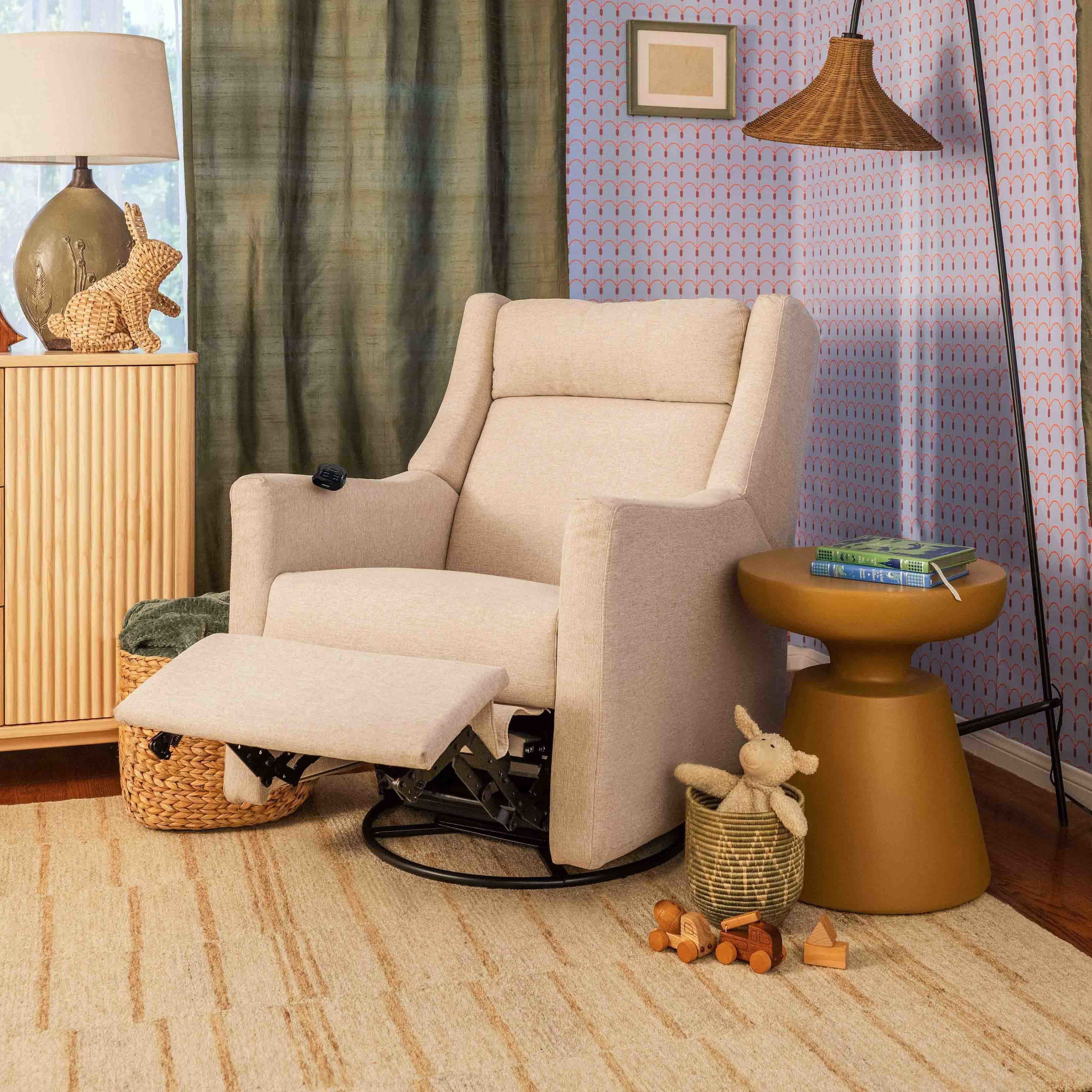 Babyletto Kiwi Deluxe Power Recliner & Swivel Glider with Heat and Massage - Image 41