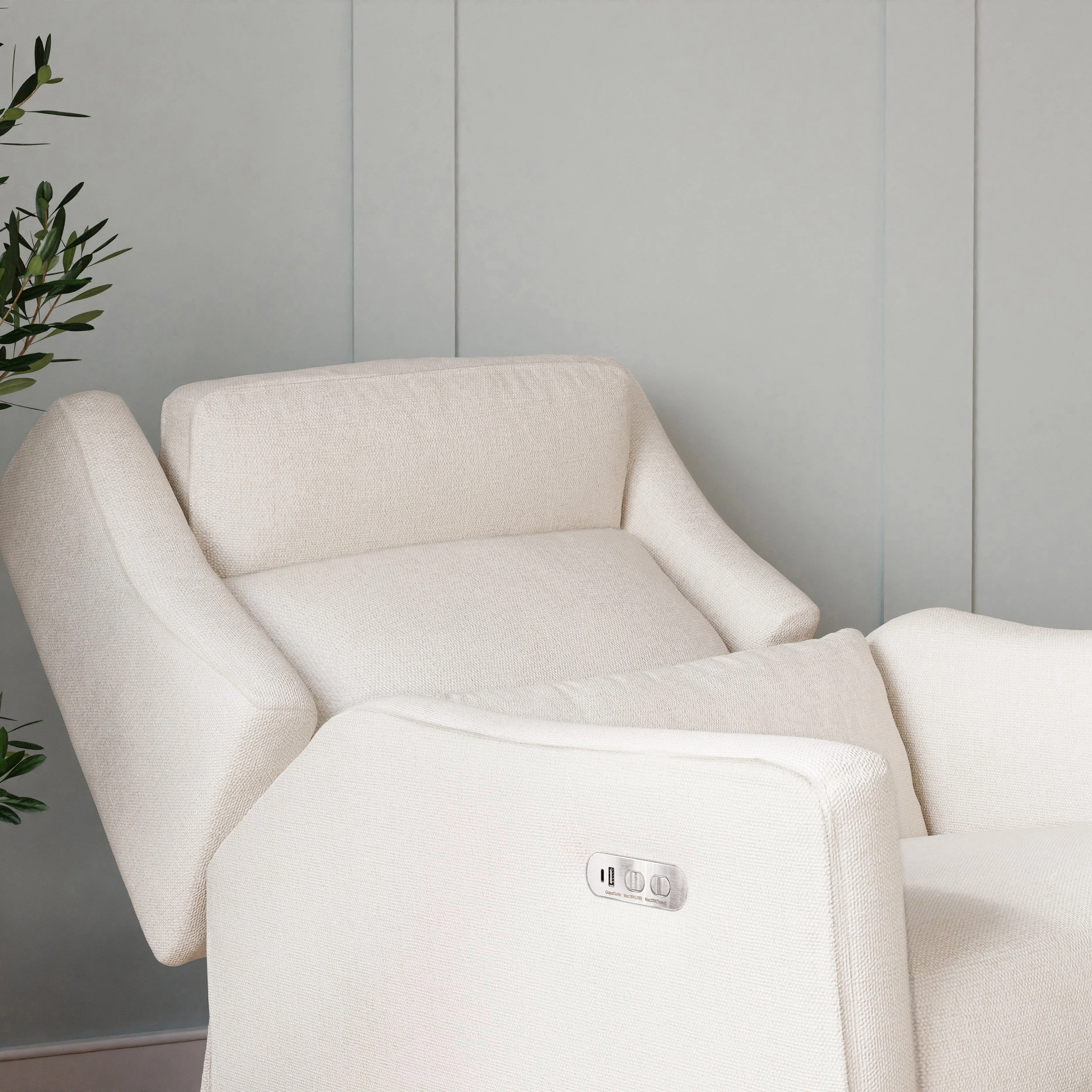 Babyletto Kiwi Plus Power Recliner and Swivel Glider with Power Adjustable Headrest and USB Port - Image 92