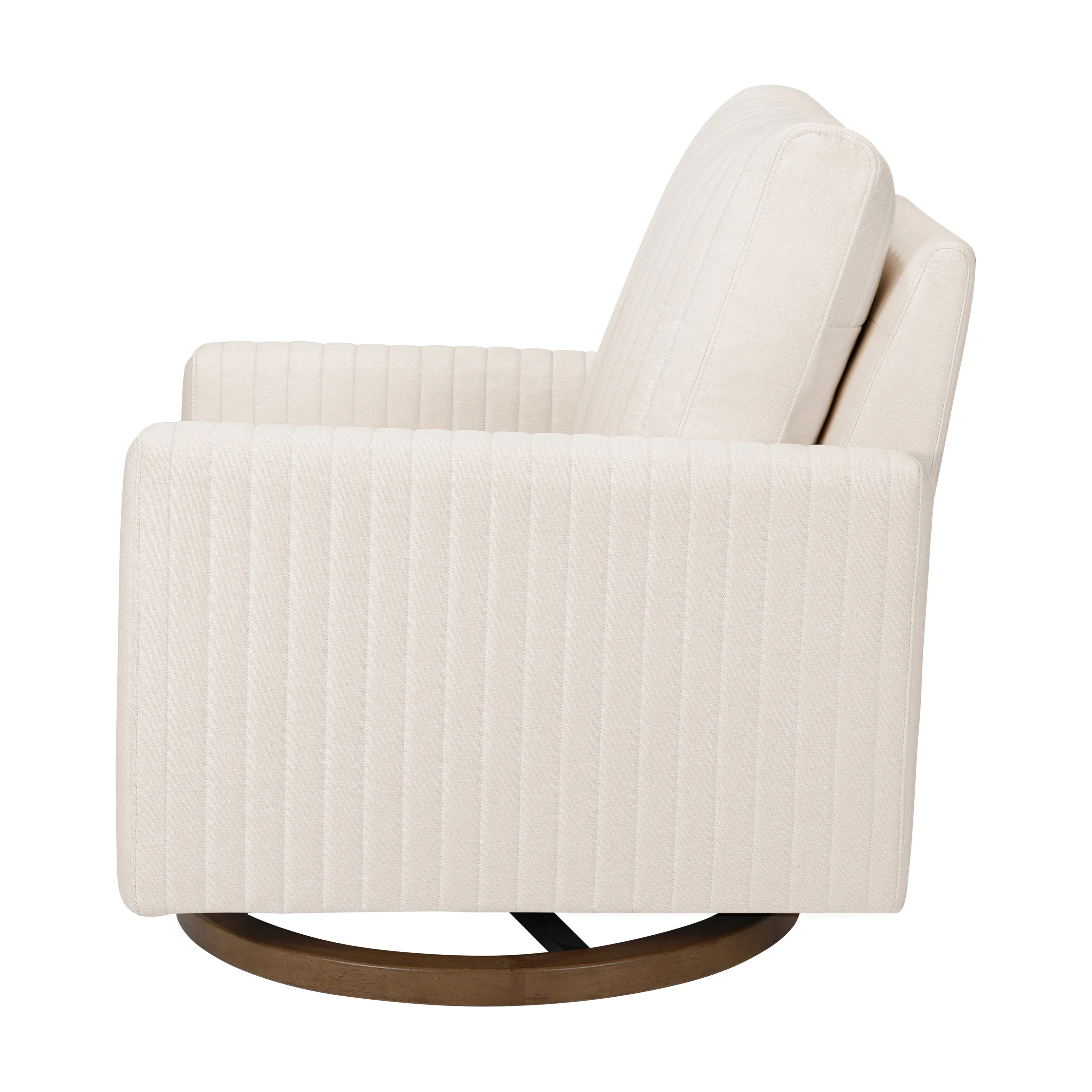 Babyletto Poe Channeled Swivel Glider in Eco-Performance Fabric | Water Repellent & Stain Resistant - Image 10
