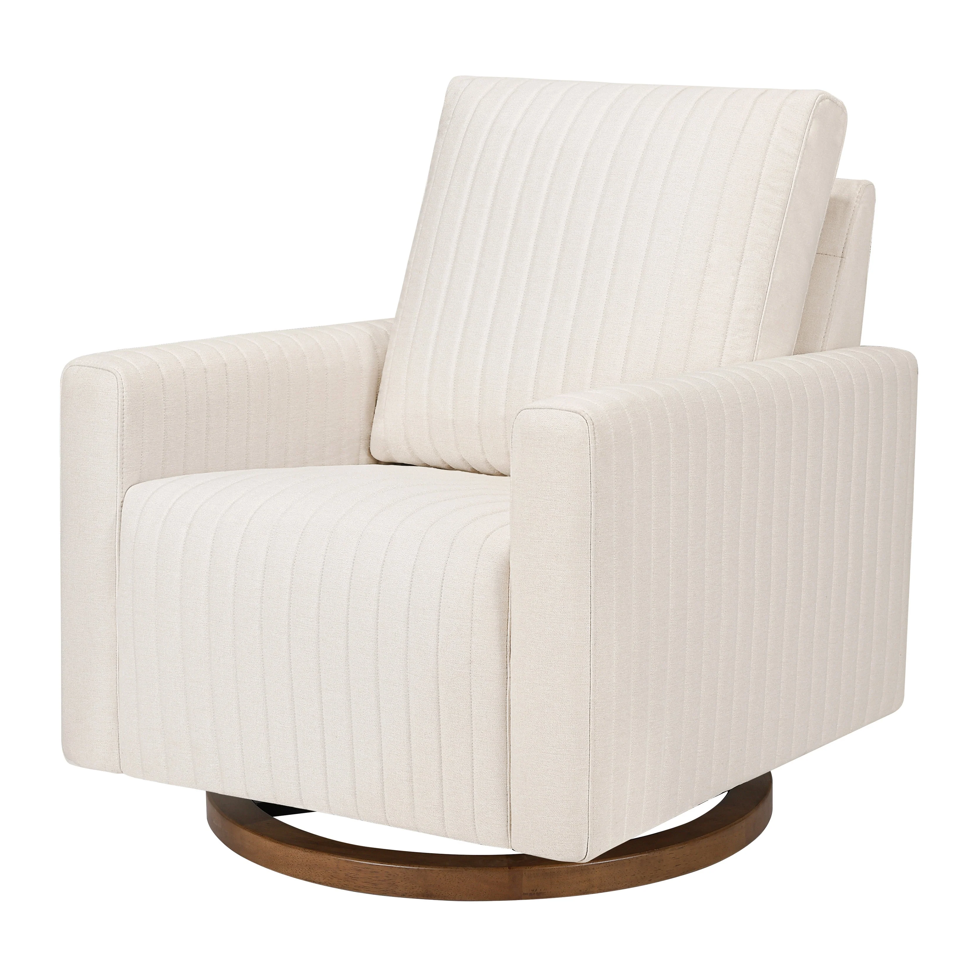 Babyletto Poe Channeled Swivel Glider in Eco-Performance Fabric | Water Repellent & Stain Resistant - Image 13