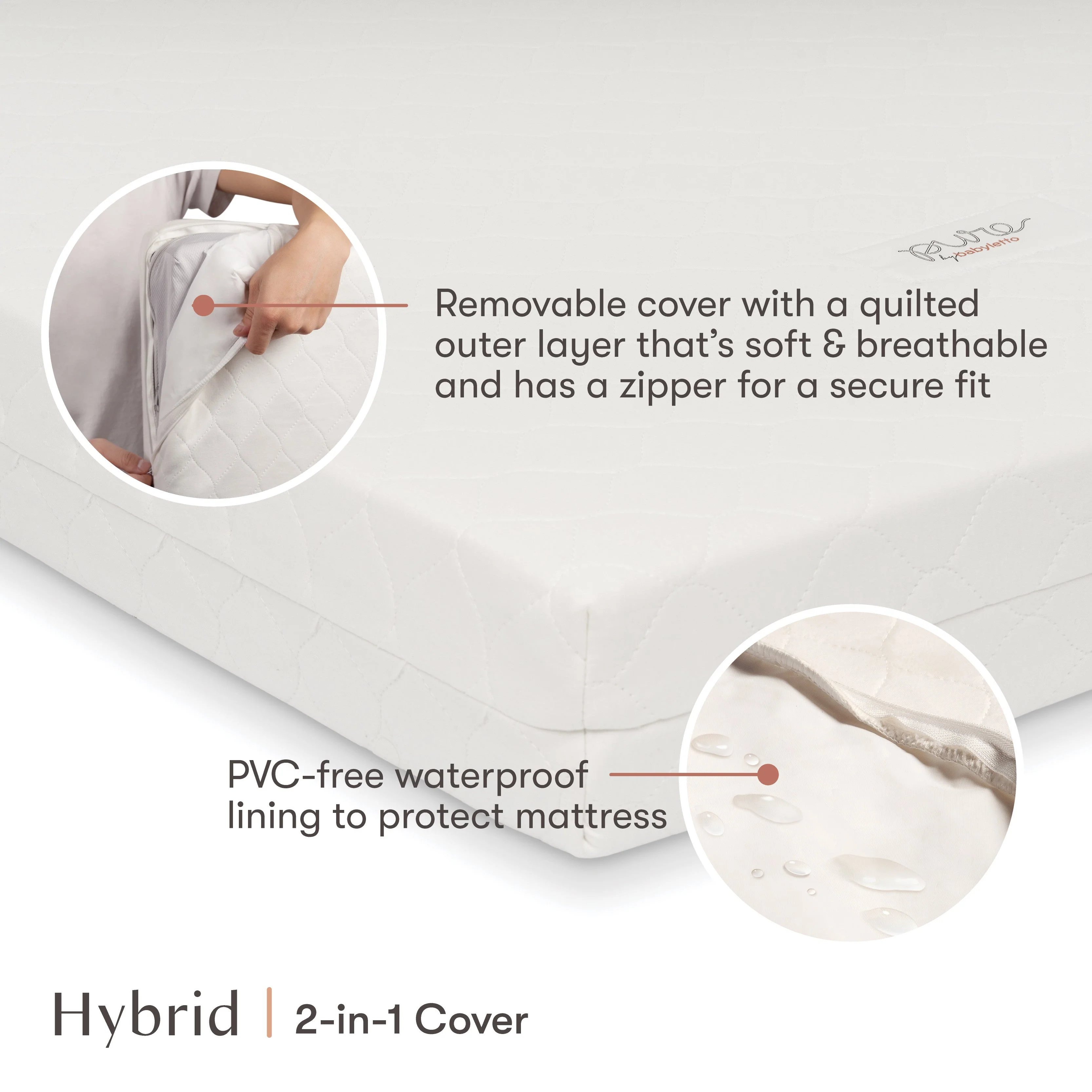 Babyletto Replacement Hybrid Cover | Midi-Size Mattress - Image 2