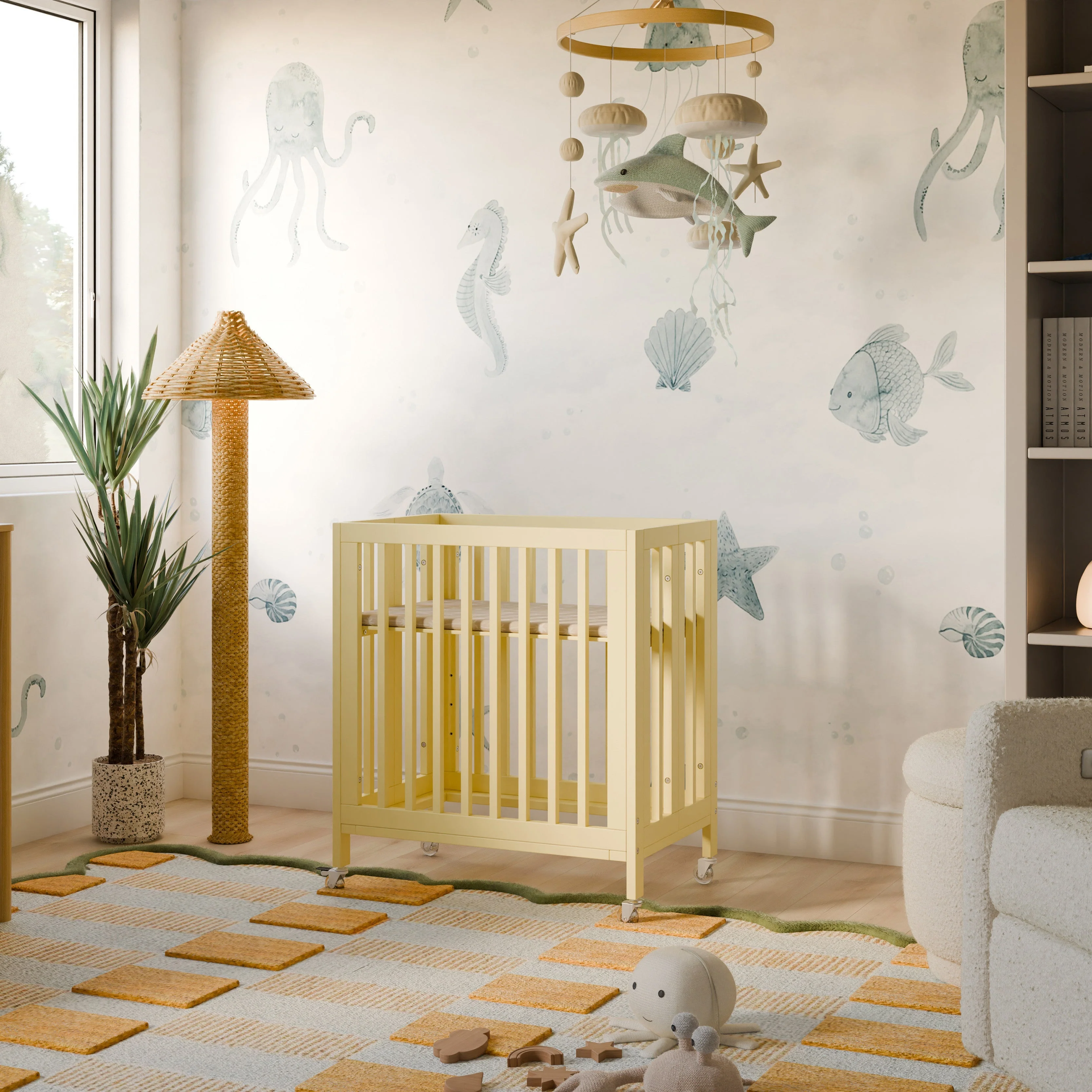 Babyletto Rolli 9-in-1 Convertible All-Stages Crib to Full Bed with Bassinet & Toddler Bed Conversion Kits - Image 56
