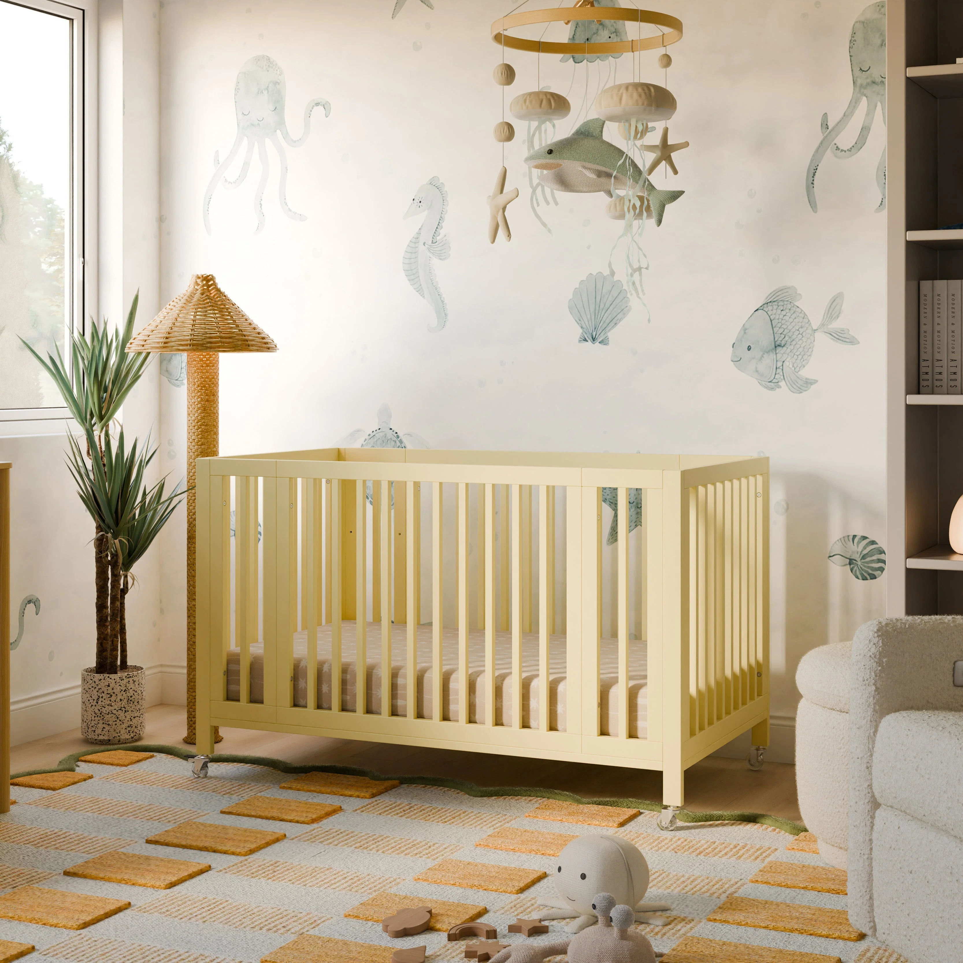 Babyletto Rolli 9-in-1 Convertible All-Stages Crib to Full Bed with Bassinet & Toddler Bed Conversion Kits - Image 57
