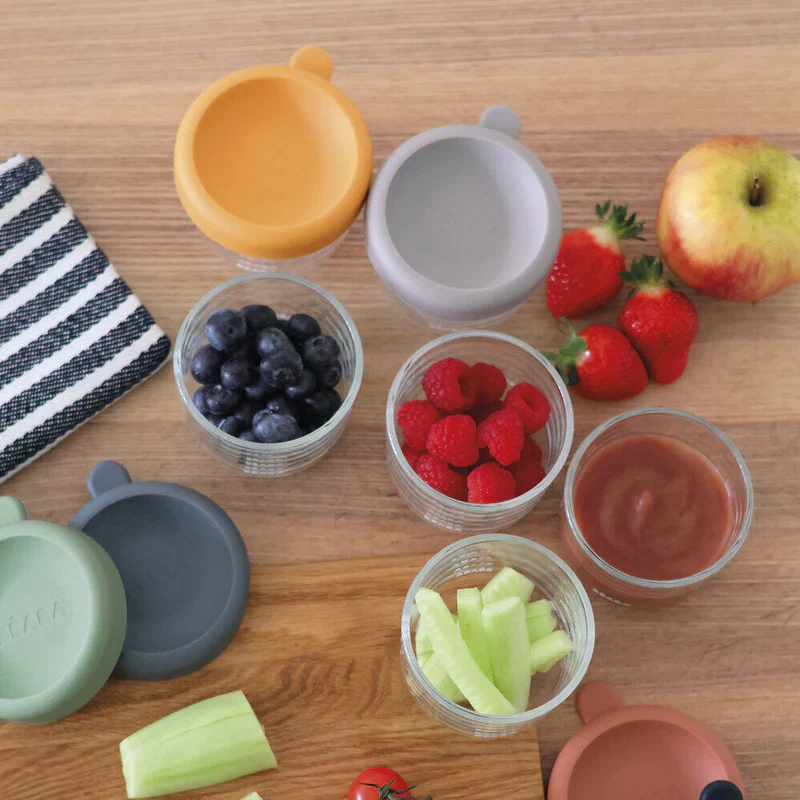 Beaba Set of Six 8 oz baby Food Jars - Sunrise - Image 3