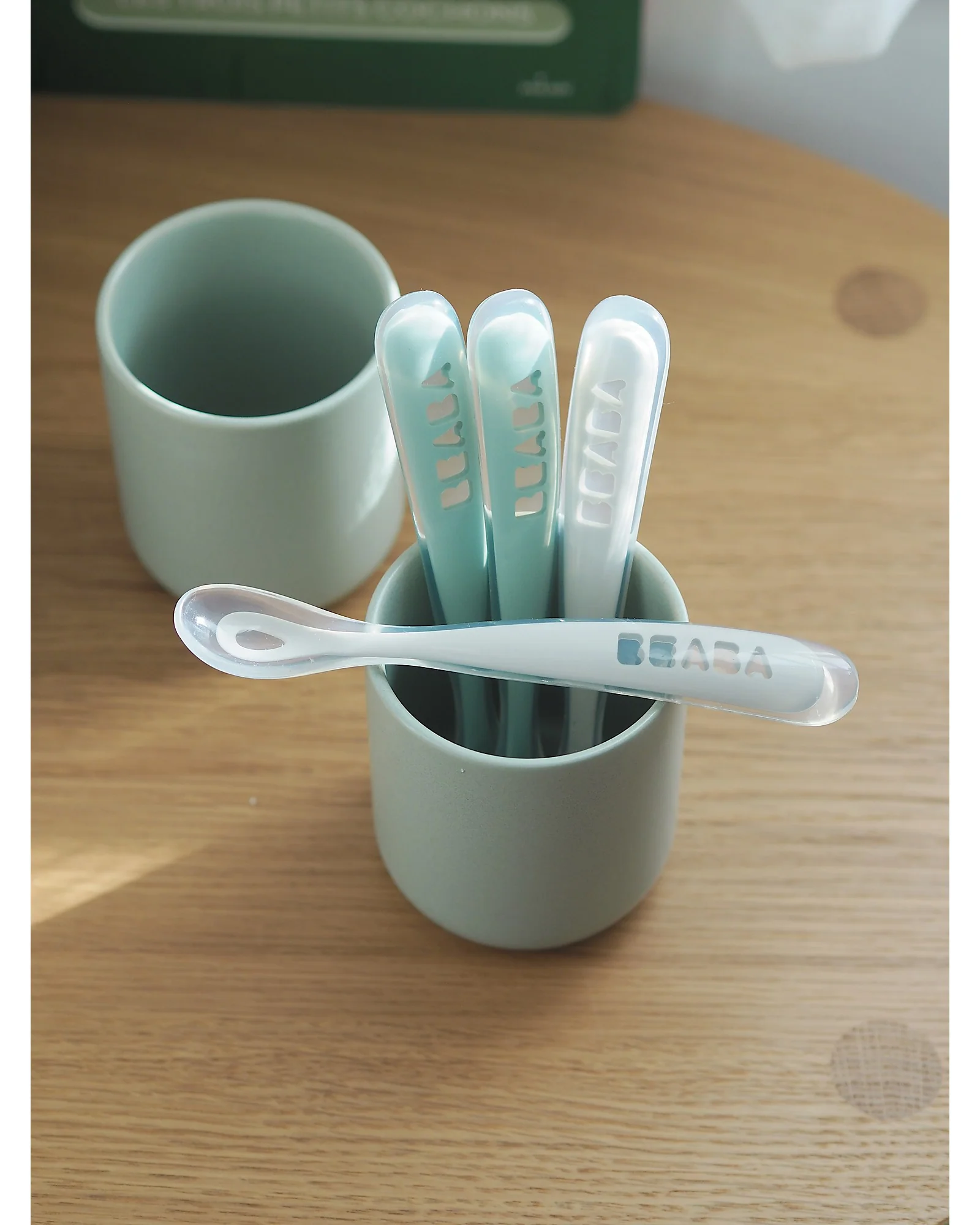 Beaba Silicone Spoons - 4 pk Sage - Image 2