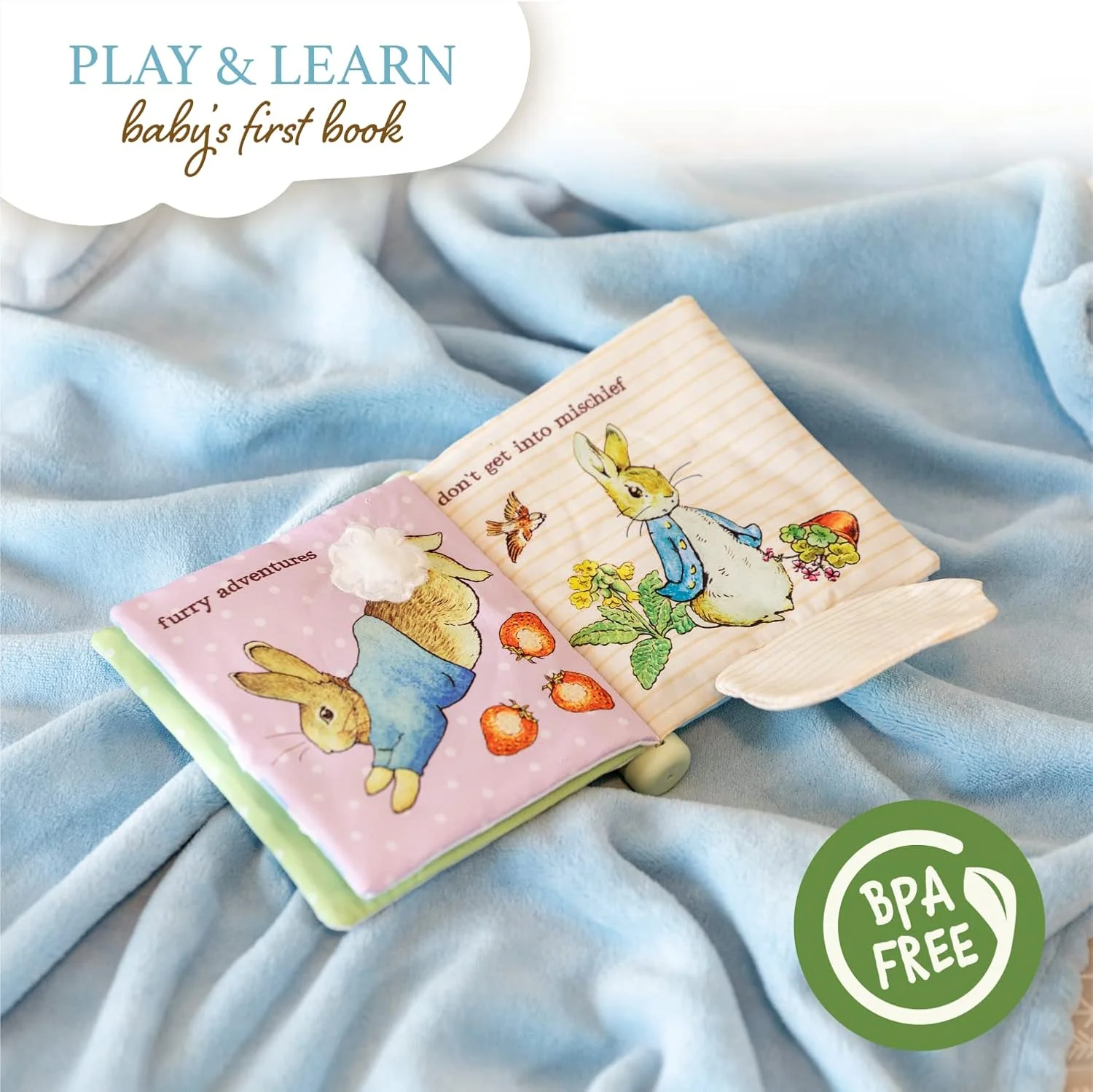 Beatrix Potter Peter Rabbit Soft Book with Teether - Image 2