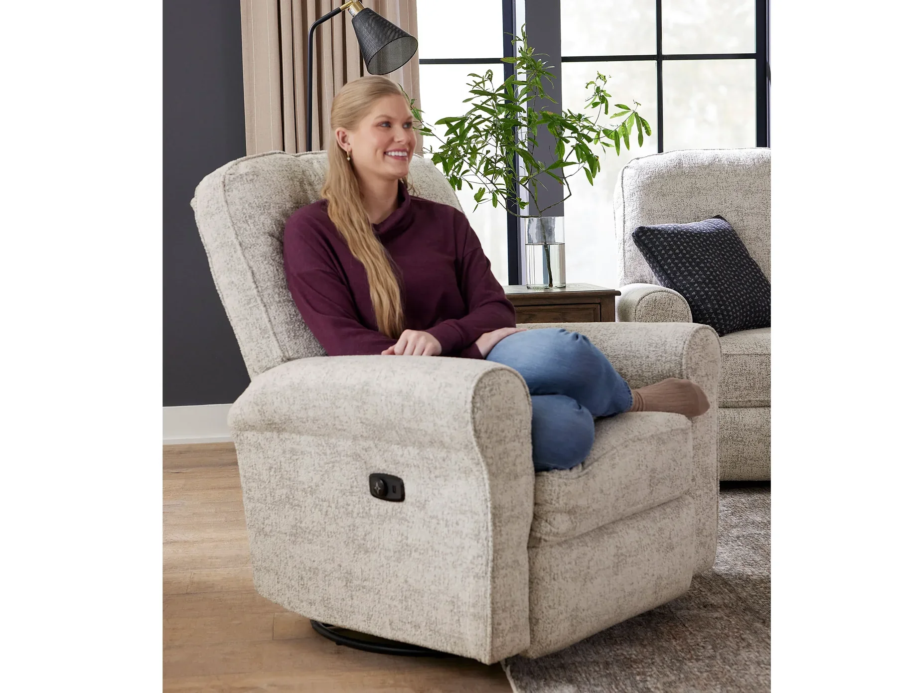 Best Chairs Josey Swivel Glider Recliner - Image 5