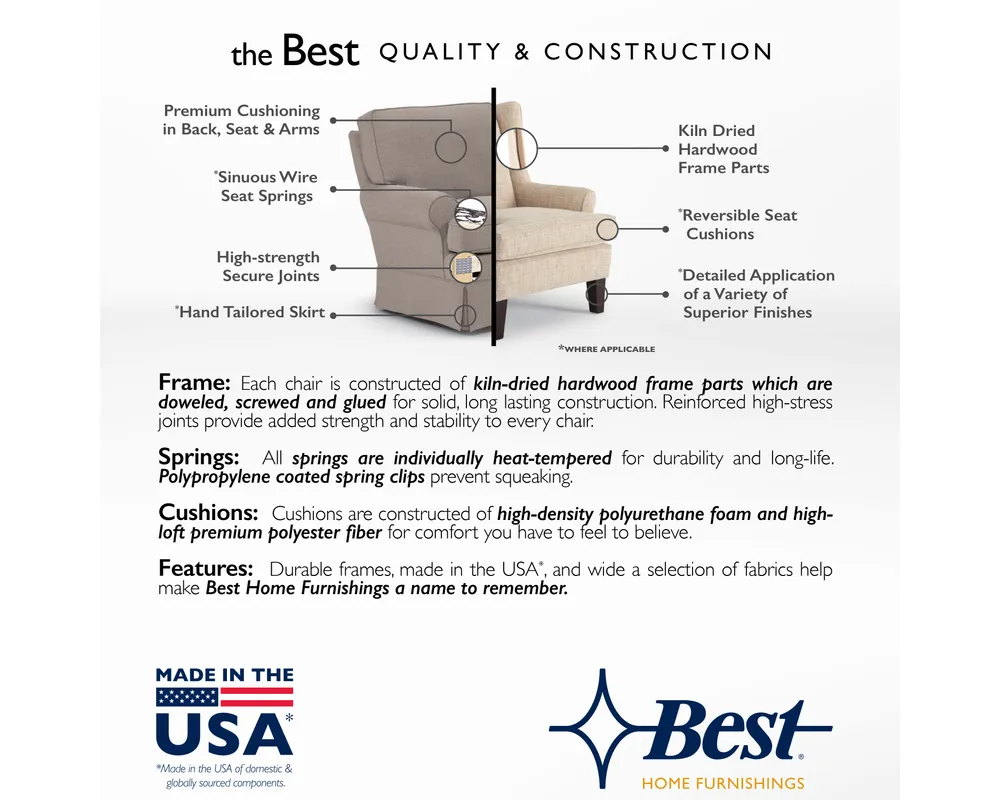 Best Chairs Josey Swivel Glider Recliner - Image 9