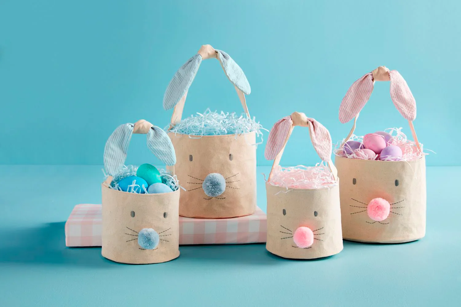 BLue Bunny Face easter Basket - Image 3