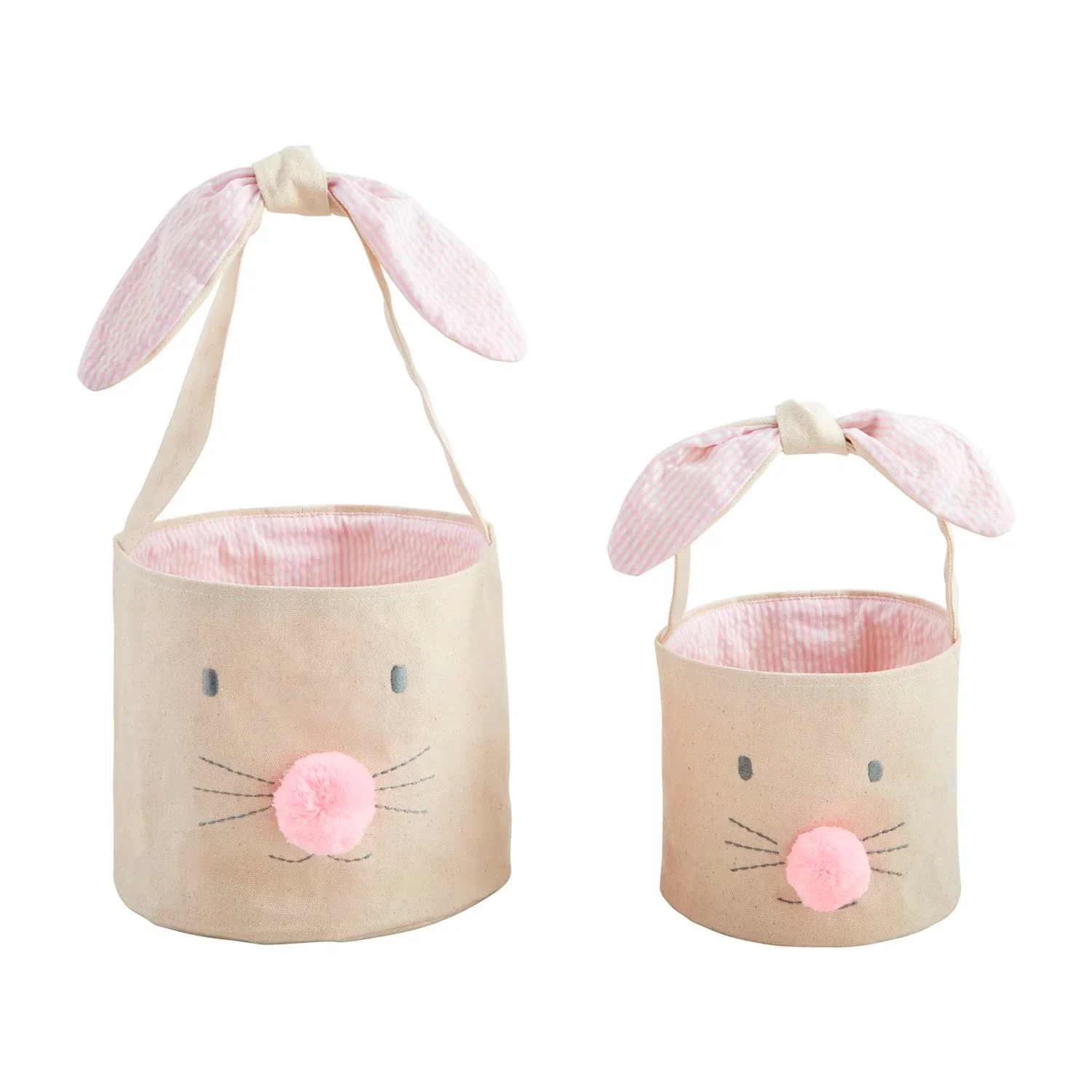 Pink Bunny Face easter Basket
