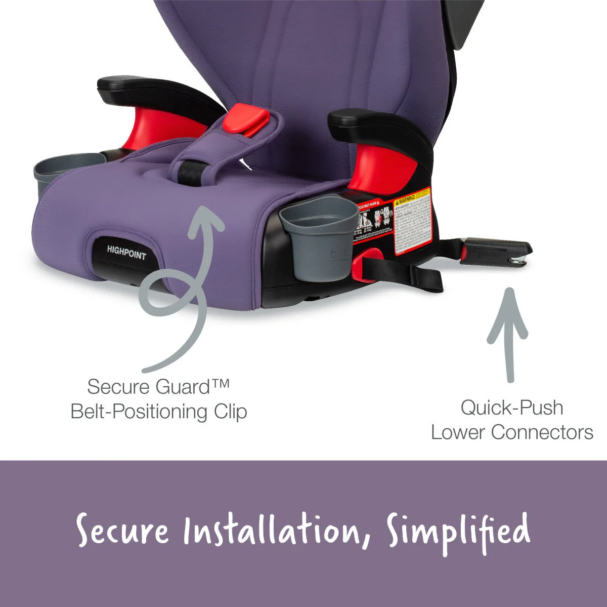 Britax Highpoint Backless Belt-Positioning Booster Seat with Safewash - Image 39