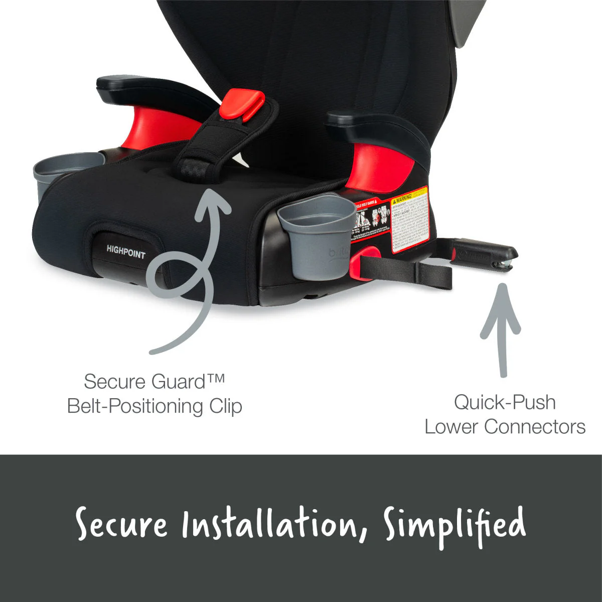 Britax Highpoint Backless Belt-Positioning Booster Seat with Safewash - Image 5