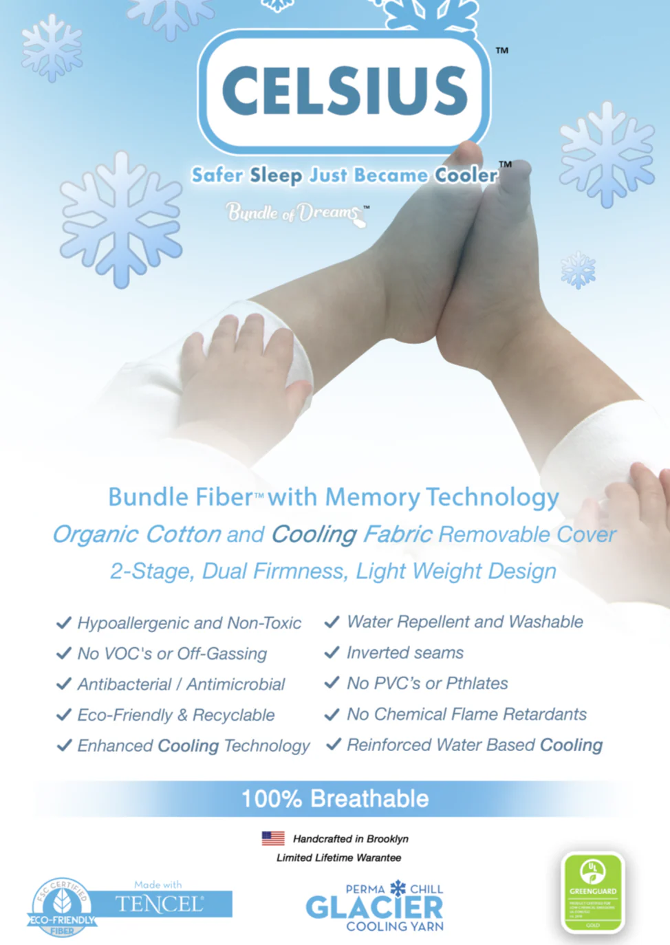 Bundle of Dreams Celsius Chill Mattress - 100% Breathable - Image 2