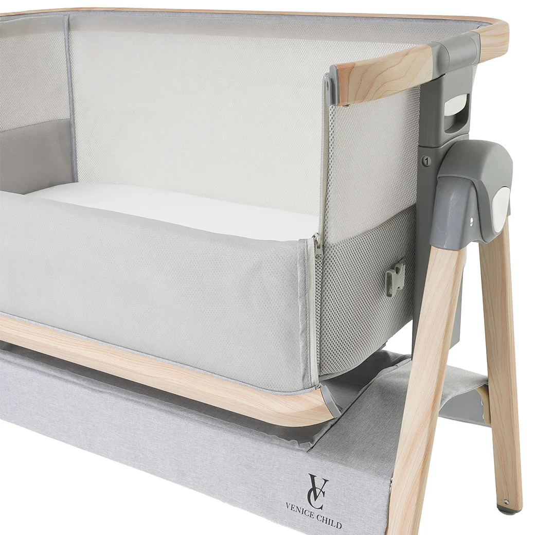Venice Child California Dreaming Portable Bedside Bassinet - Grey - Image 3