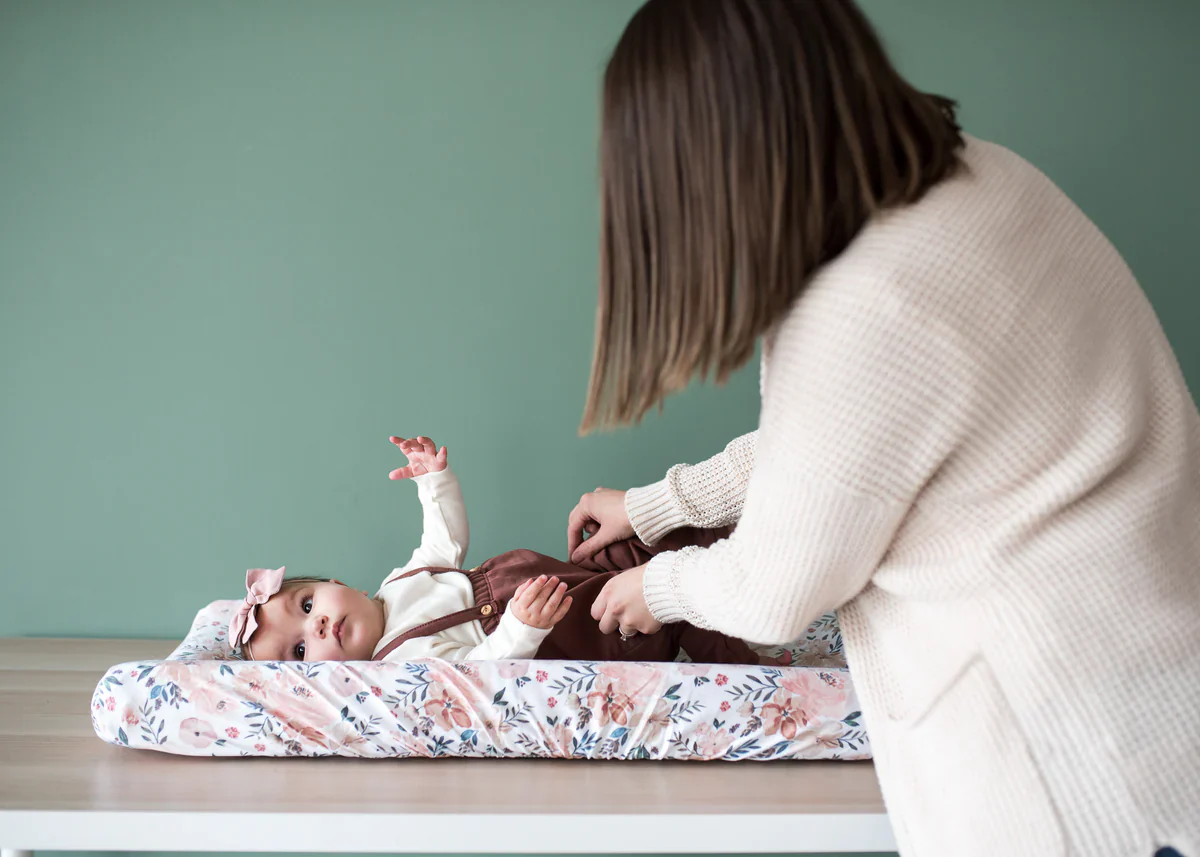 Copper Pearl Premium Knit Diaper Changing Pad Cover- Autumn - Image 3