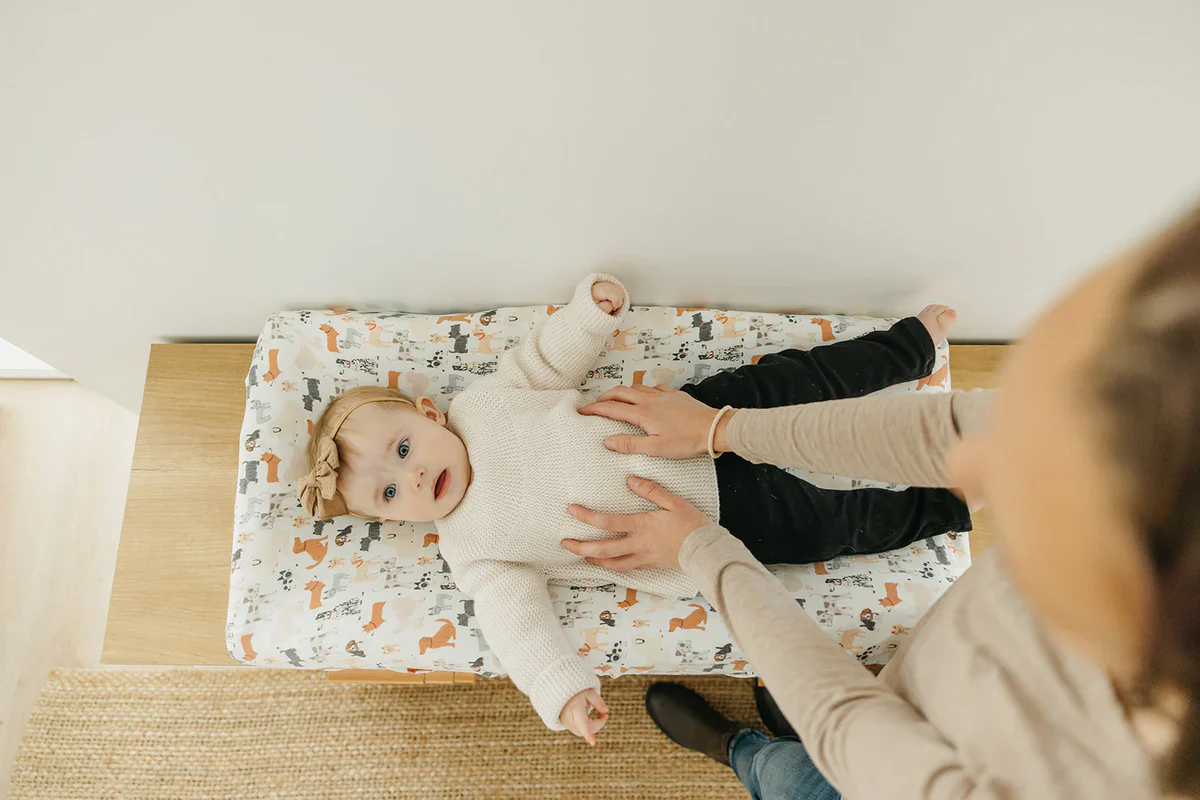 Copper Pearl Premium Knit Diaper Changing Pad Cover - Rufus - Image 2