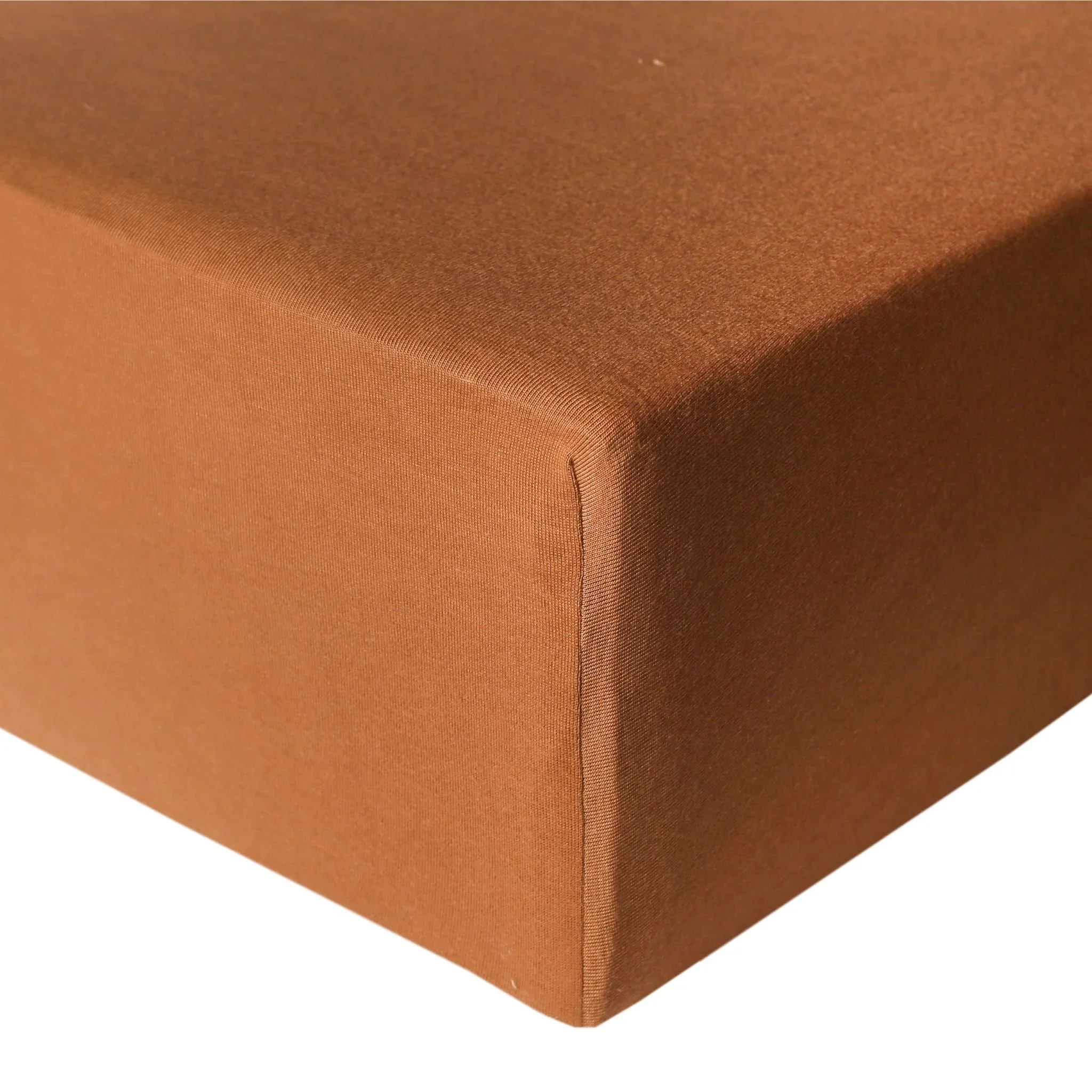 Copper Pearl Premium Knit Fitted Crib Sheet in Camel