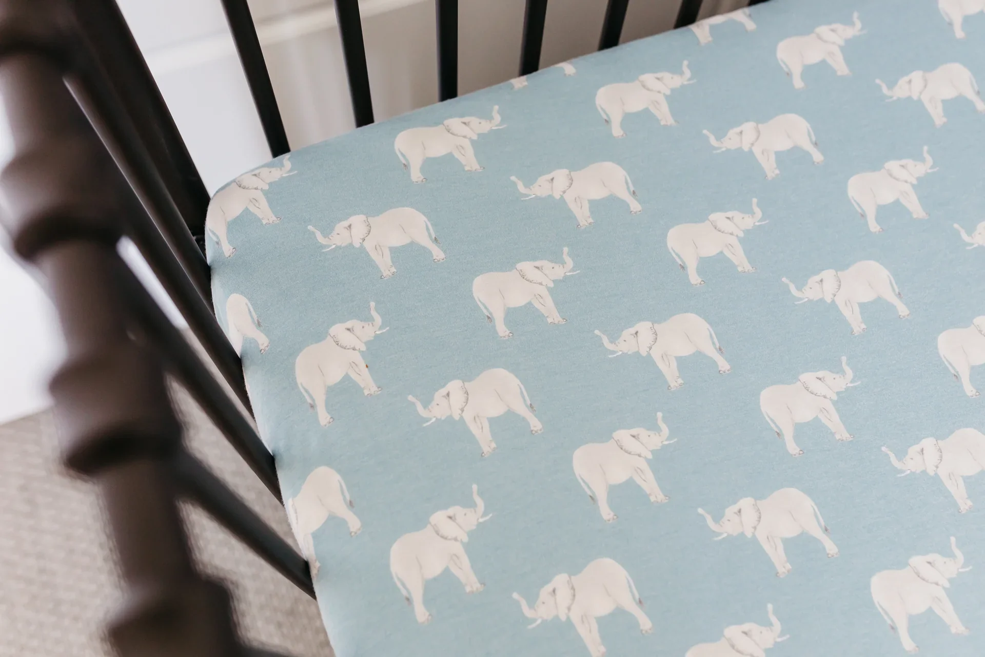 Copper Pearl Premium Knit Fitted Crib Sheet in Peanut - Image 2