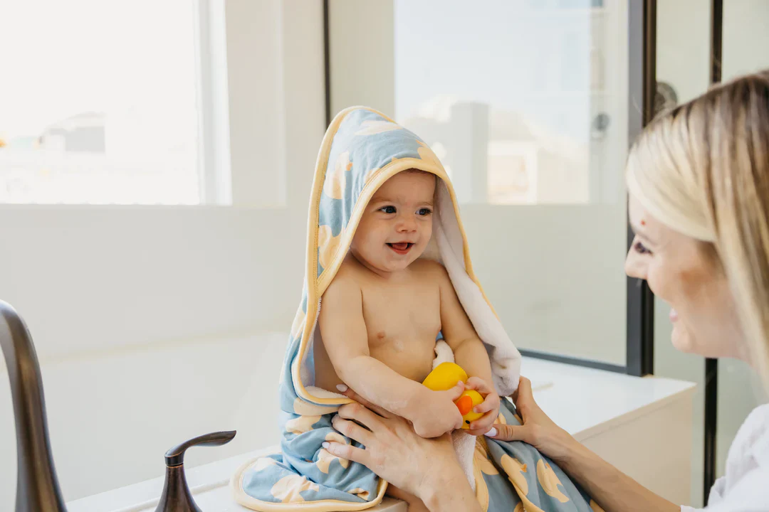 Copper Pearl Premium Knit Hooded Towel in Ducky - Image 2