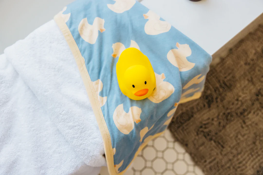 Copper Pearl Premium Knit Hooded Towel in Ducky - Image 3