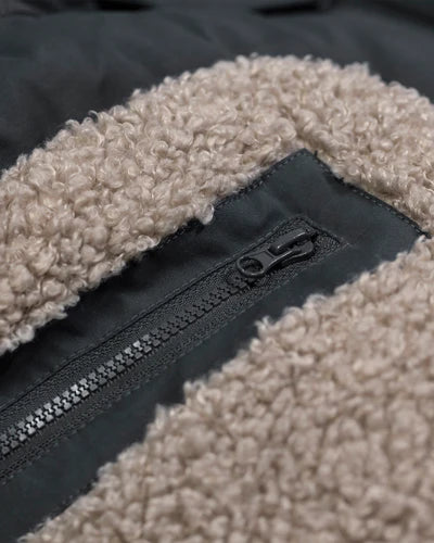 7 AM Car Seat Cocoon - Smokey Oatmeal Teddy - Image 5