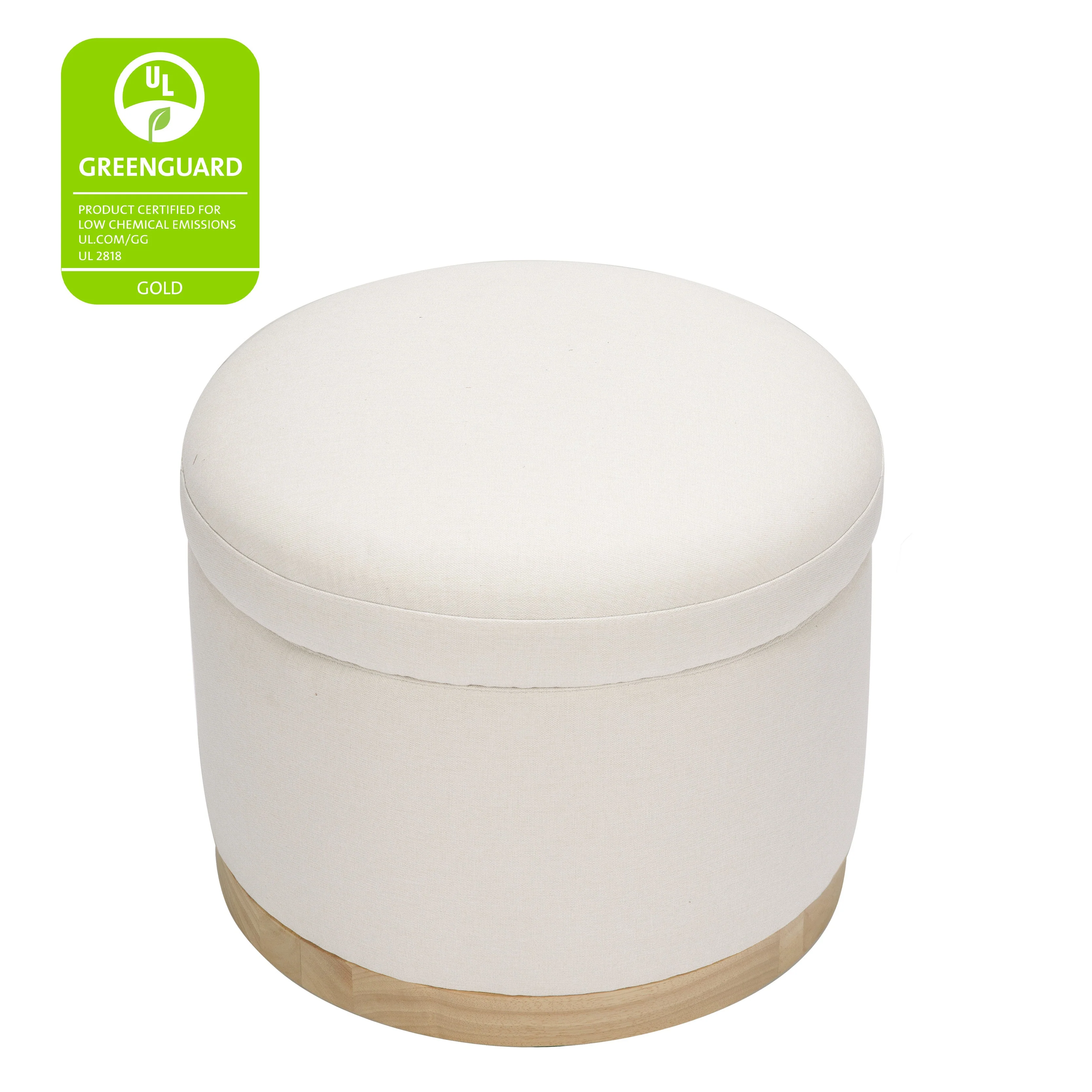 Babyletto Naka Storage Ottoman in Eco-Performance Fabric | Water Repellent & Stain Resistant - Image 6