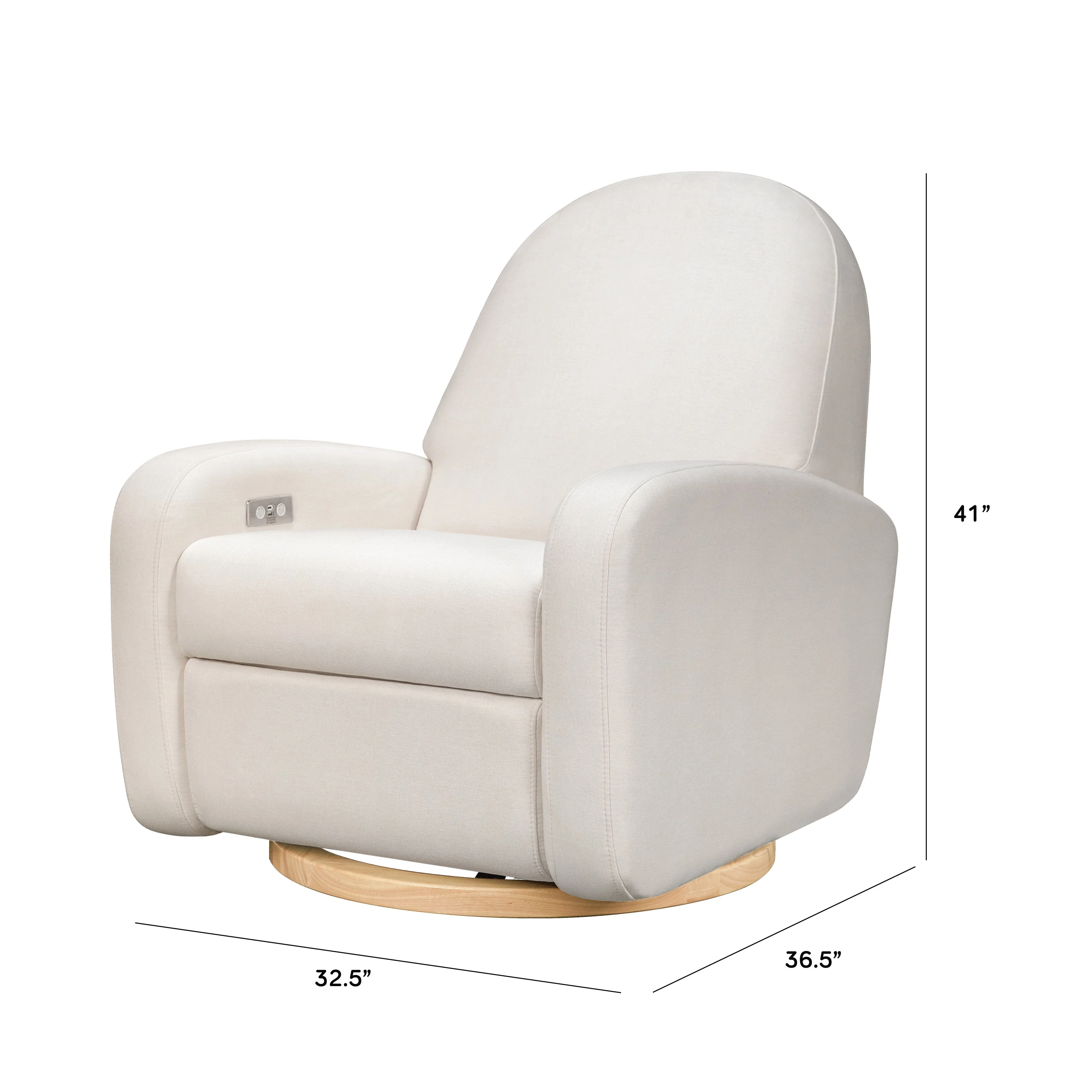 Babyletto Nami Electronic Recliner and Swivel Glider Recliner with USB port - Image 12