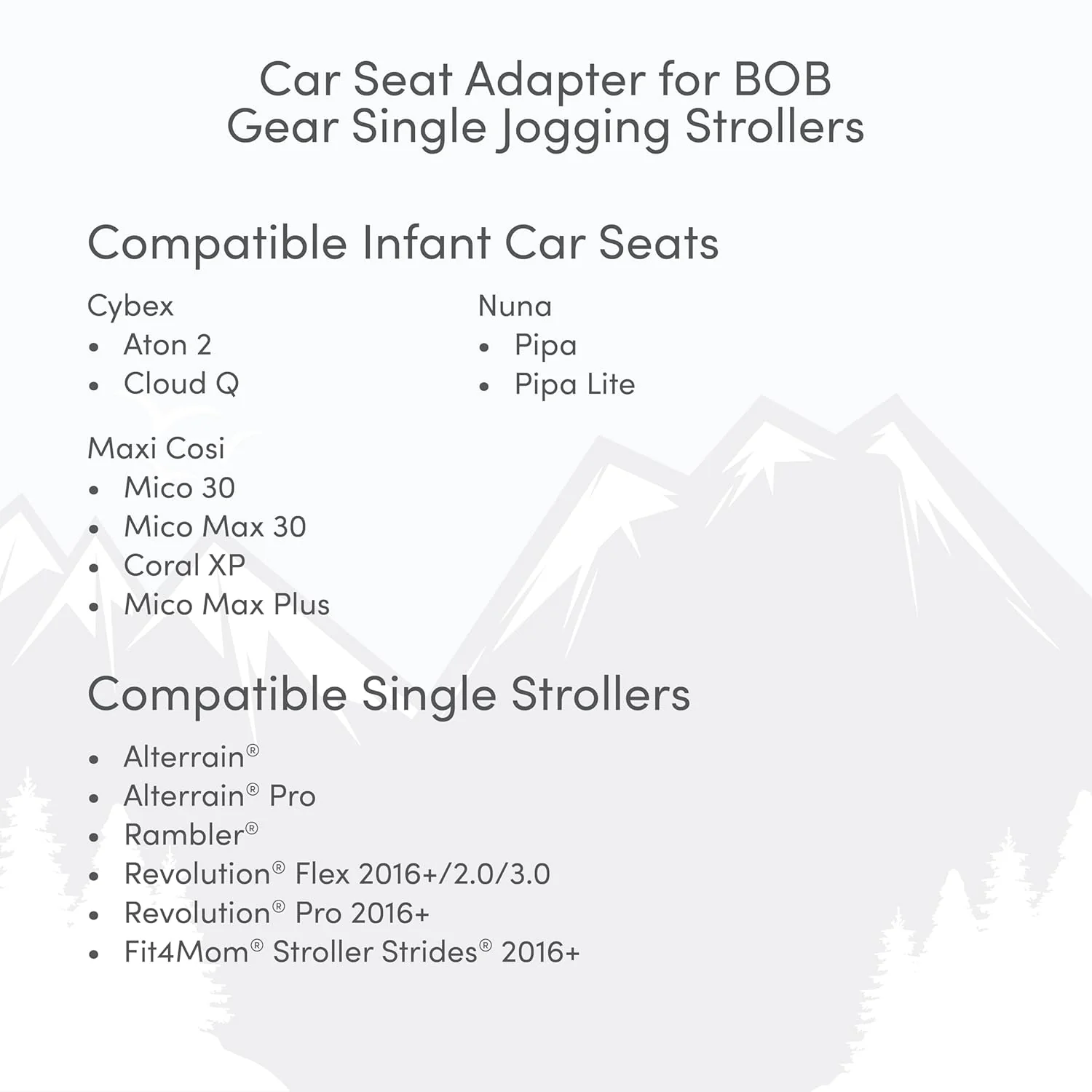 Bob Single Infant Car Seat Adapter for  Nuna, Cybex, Clek & Maxi Cosi - Image 5