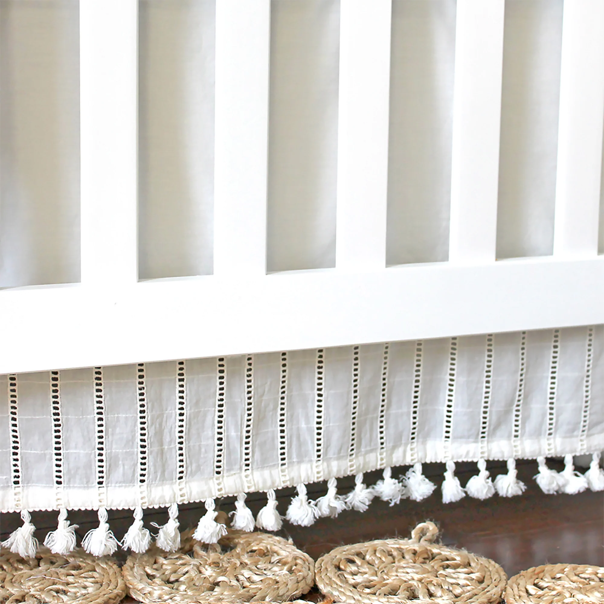 Boho Crib Skirt Off-White - Image 5