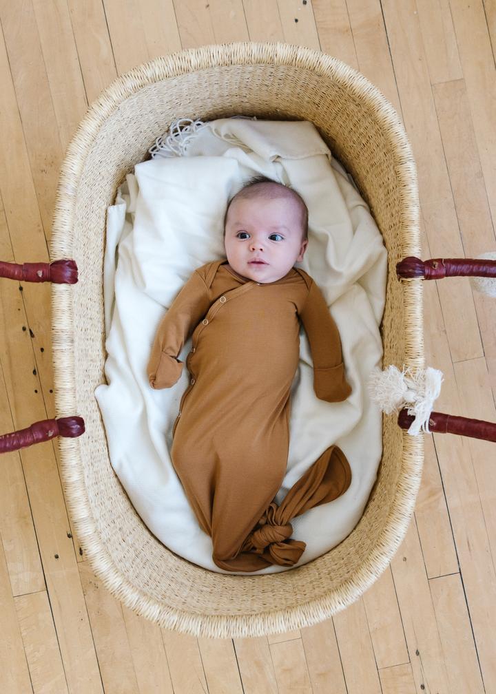 Copper Pearl Knotted Gown - Camel - Image 3
