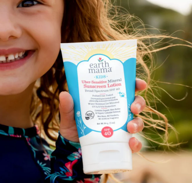 Earth Mama Kids Uber-Sensitive Mineral Sunscreen Lotion - SPF 40 - Image 3